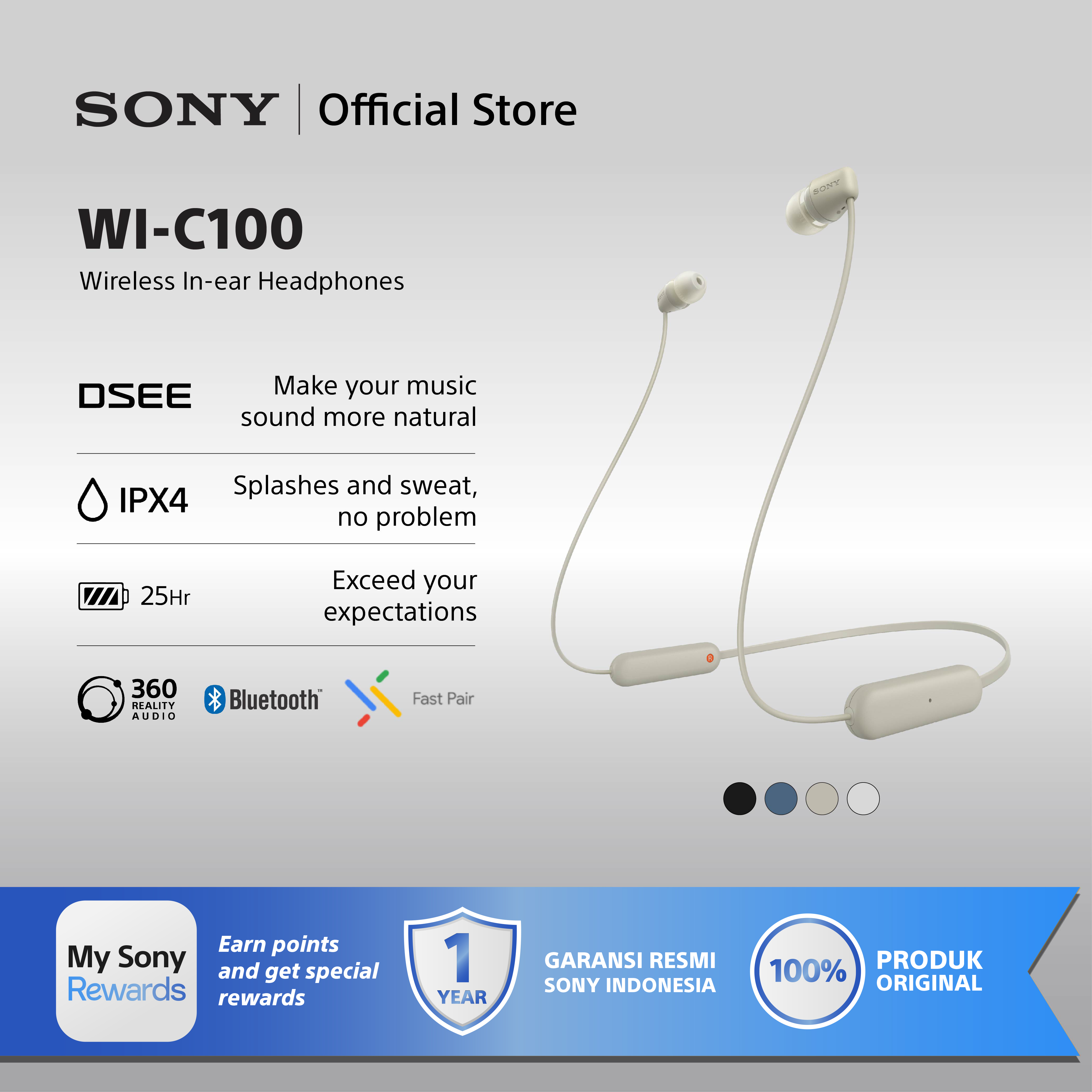 Harga Baru Turun: SONY WI-C100 In Ear