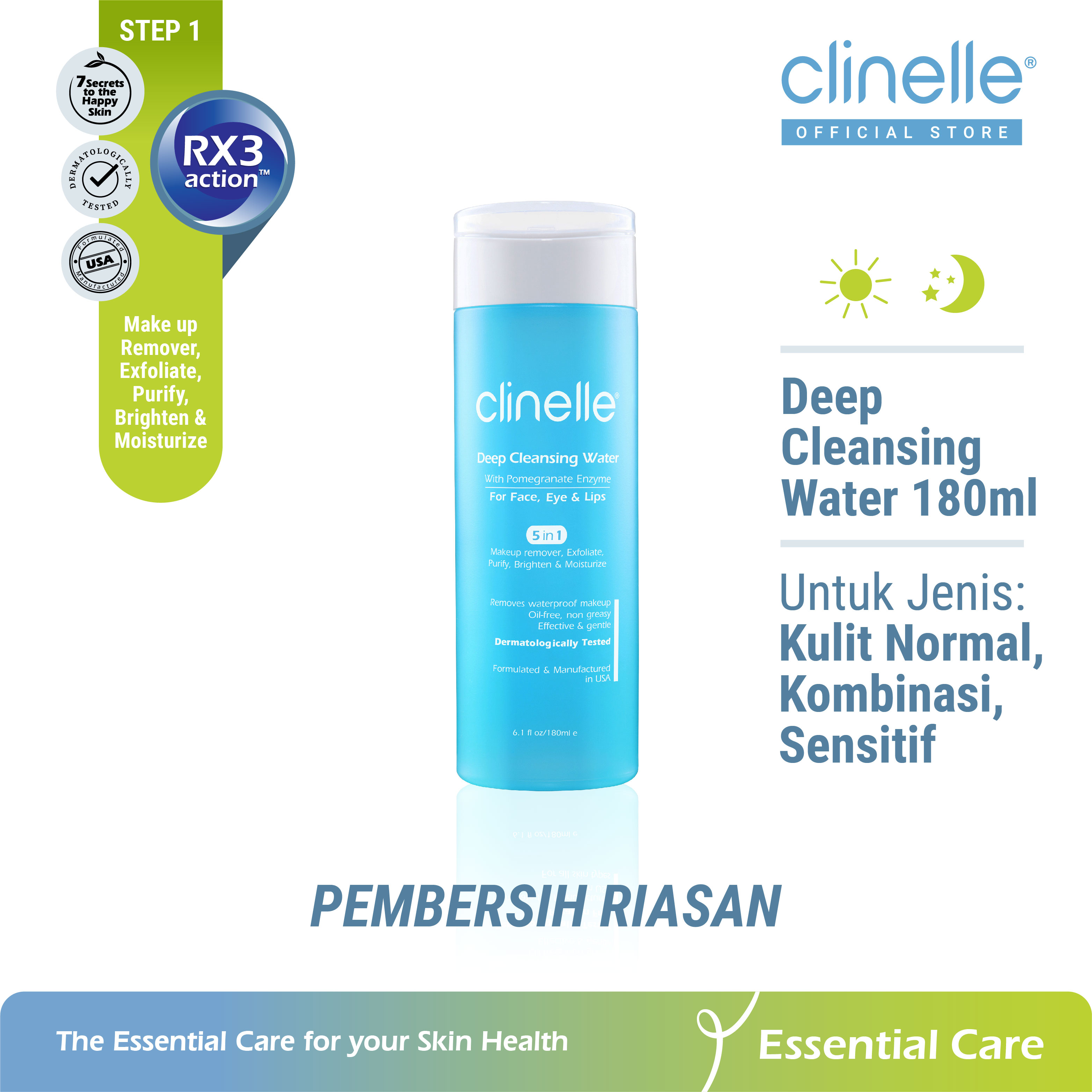 Turun 49%: CLINELLE Deep Cleansing Water