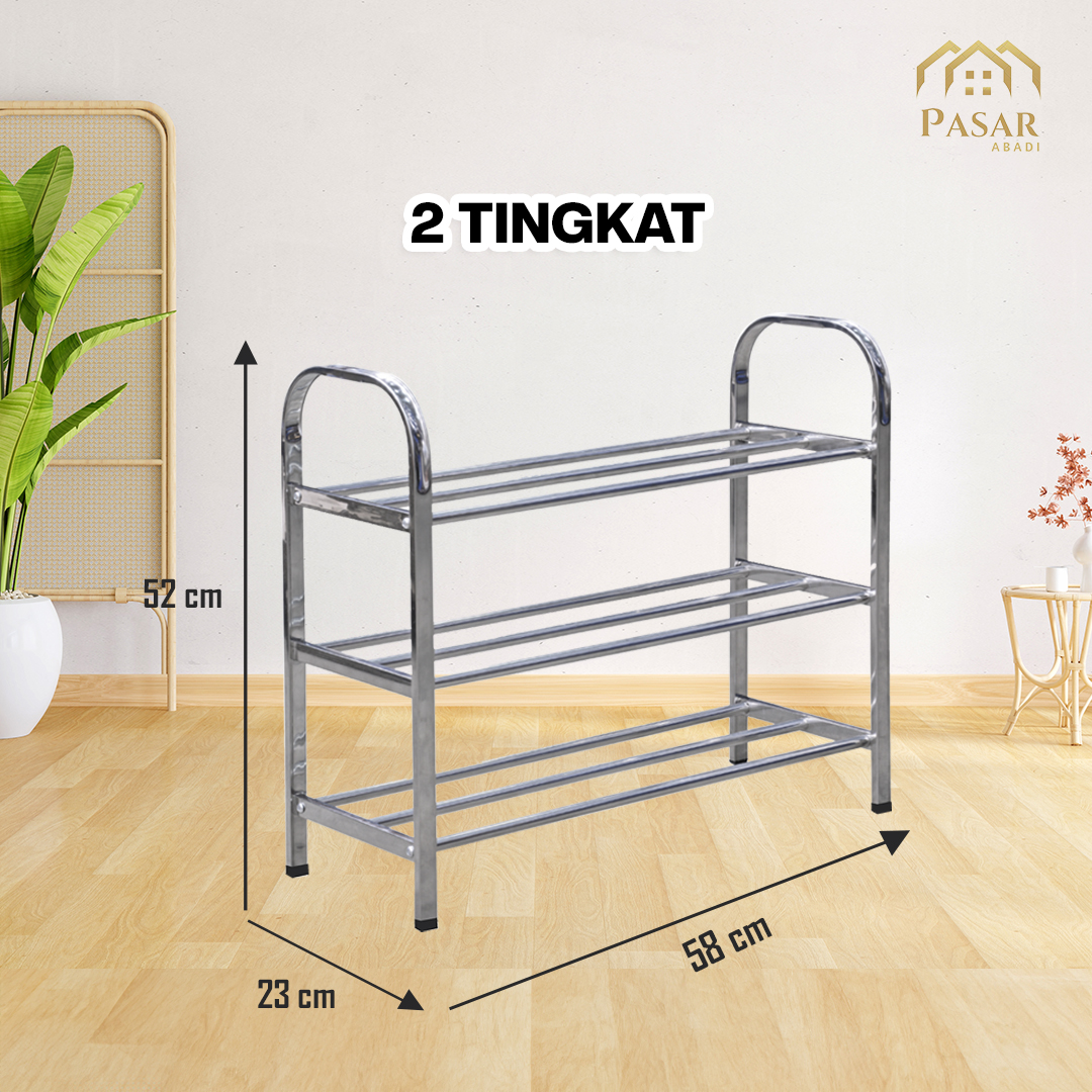 Harga Baru Turun: Rak Sepatu Stainless