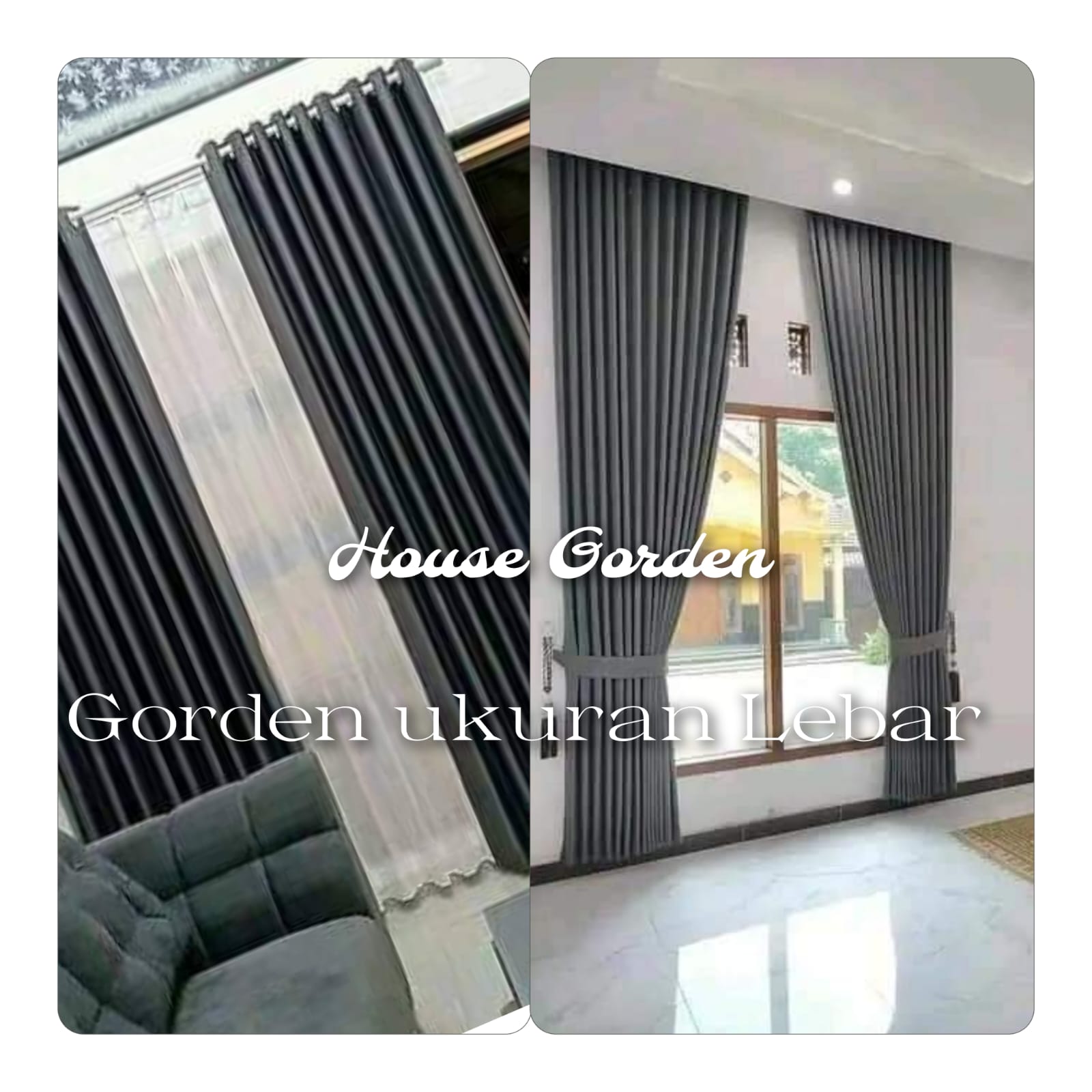 Harga Baru Turun: Gorden ukuran jendela