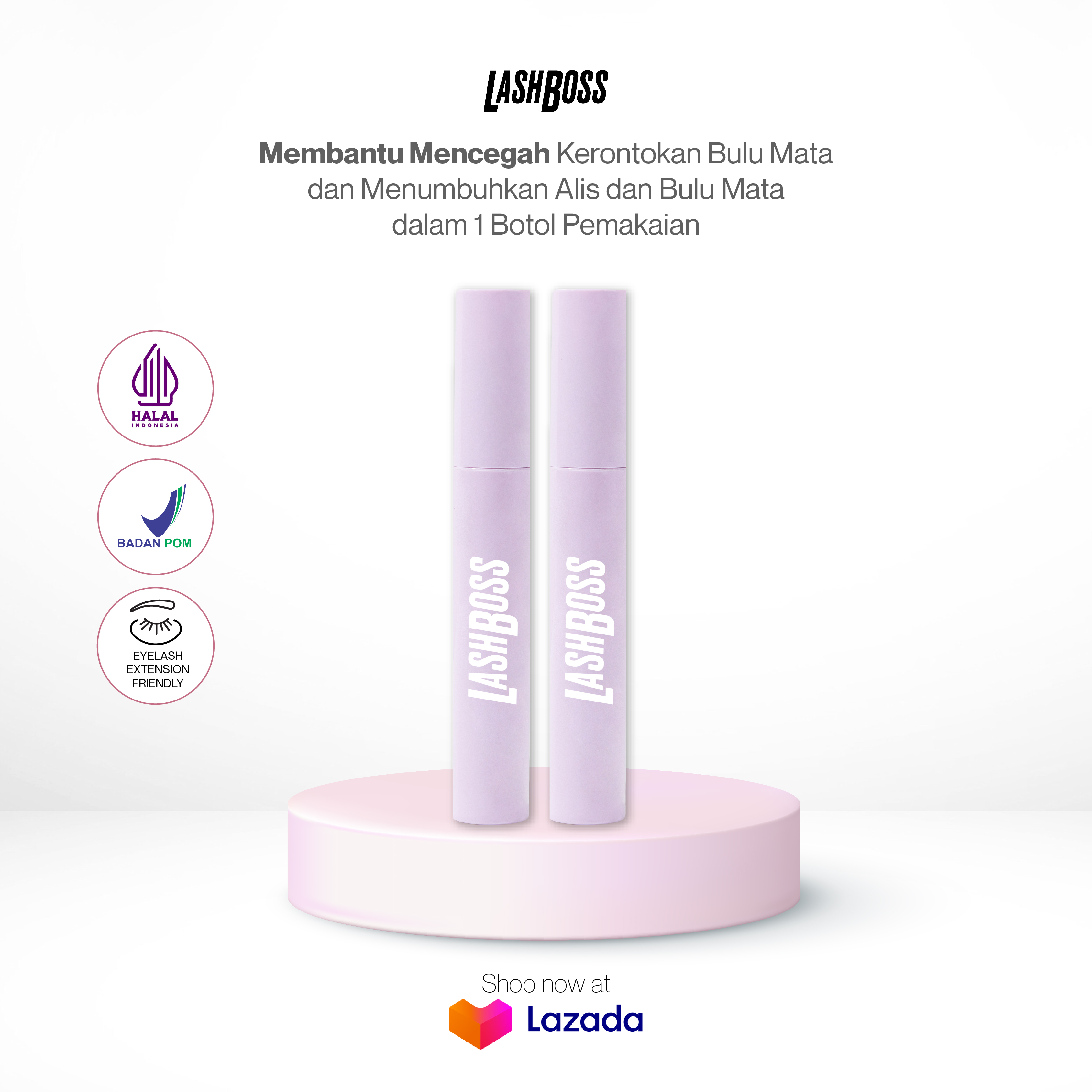 Turun 36%: Twin Pack LashBoss Lash