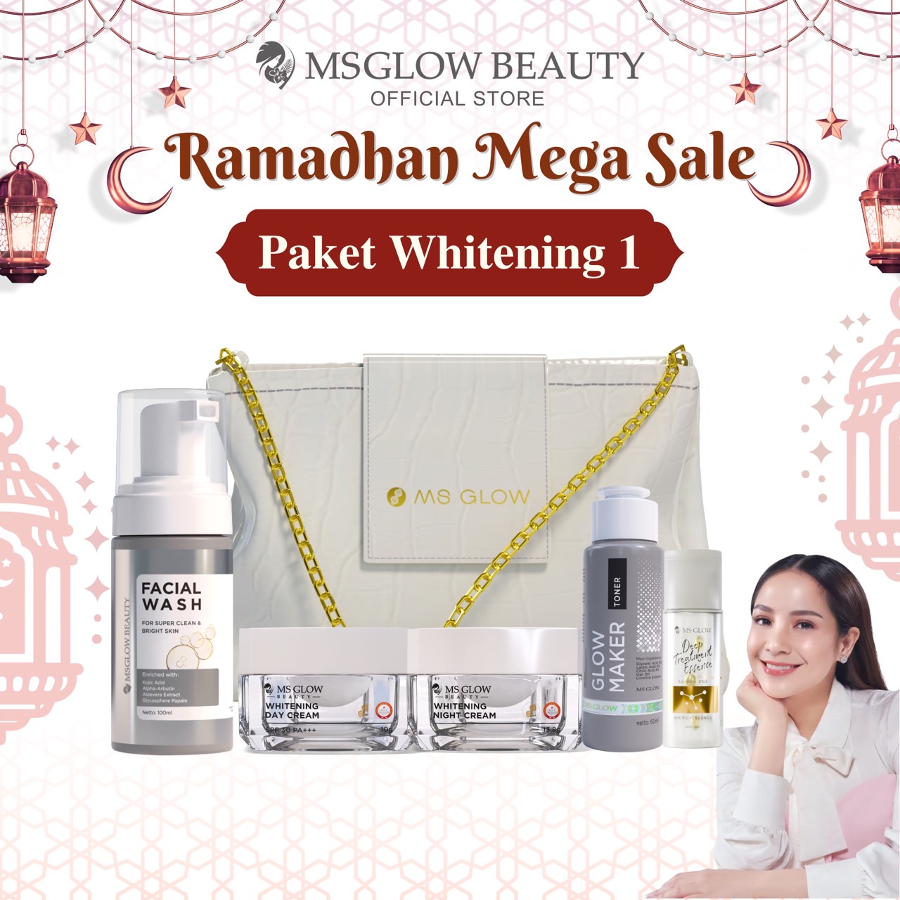 Turun 24%: Ms Glow Paket Wajah Isi
