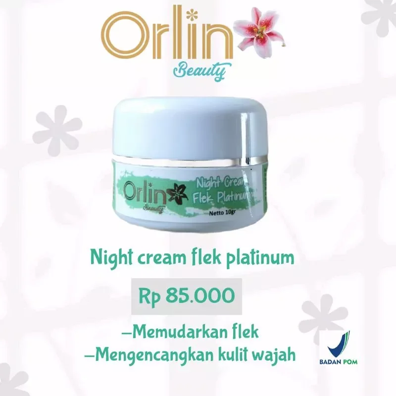 Harga Baru Turun: Night Cream Flek Orlin