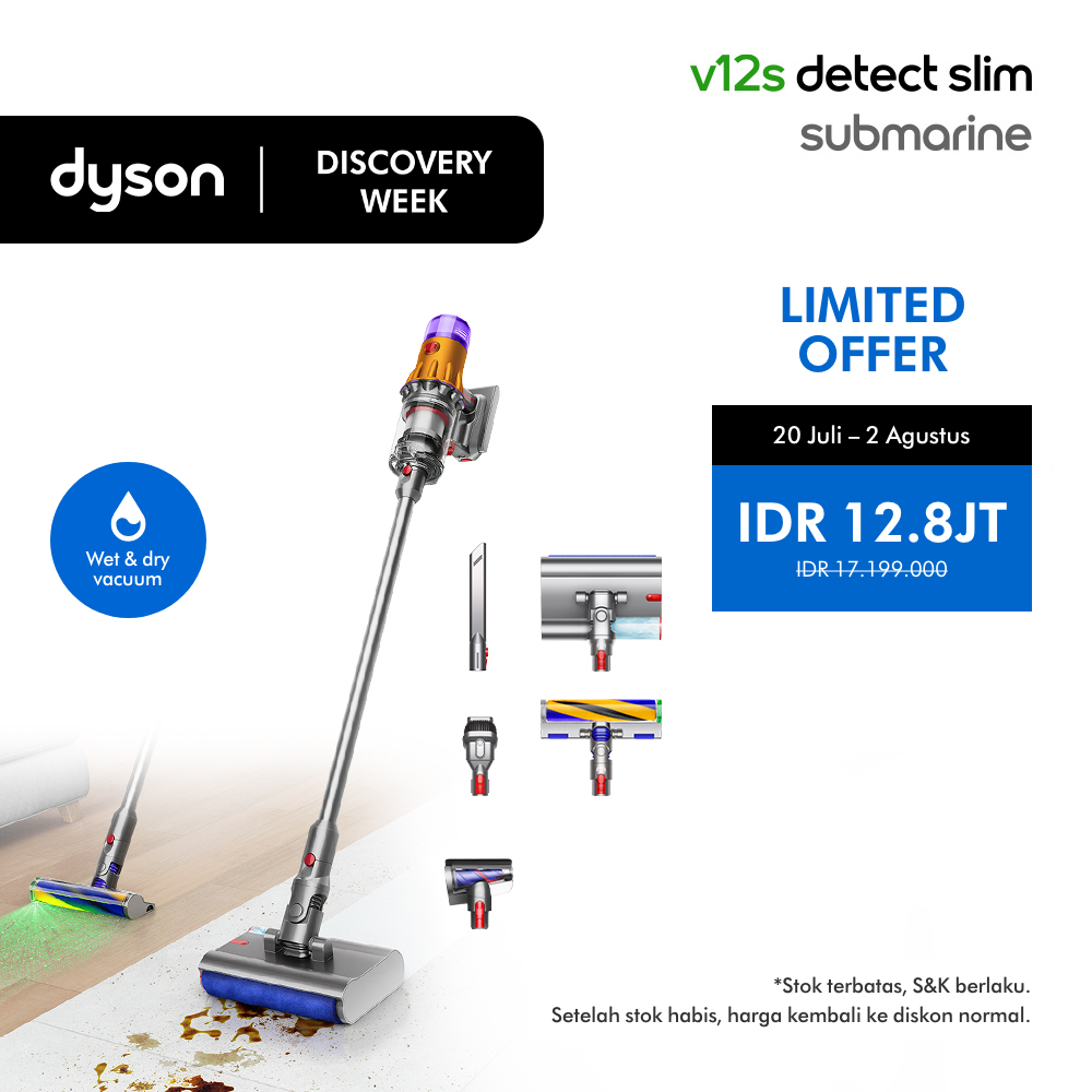 Harga Baru Turun: Dyson V12 s Detect ™