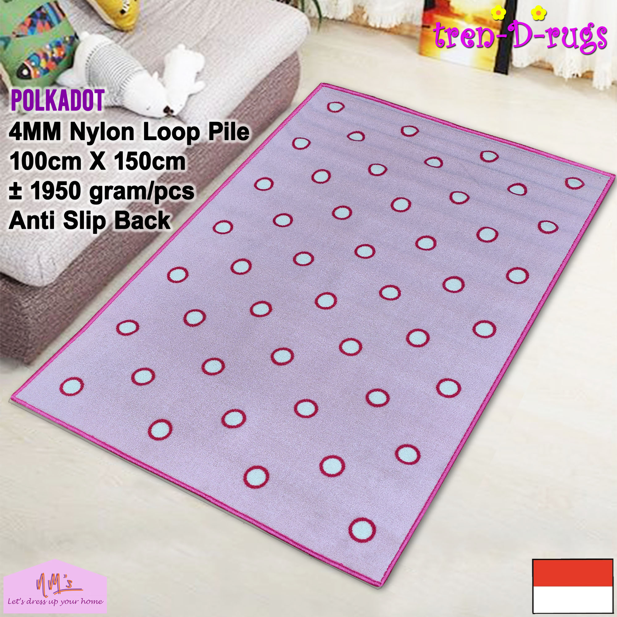 Turun 38%: Tren-D-rugs Karpet polkadot