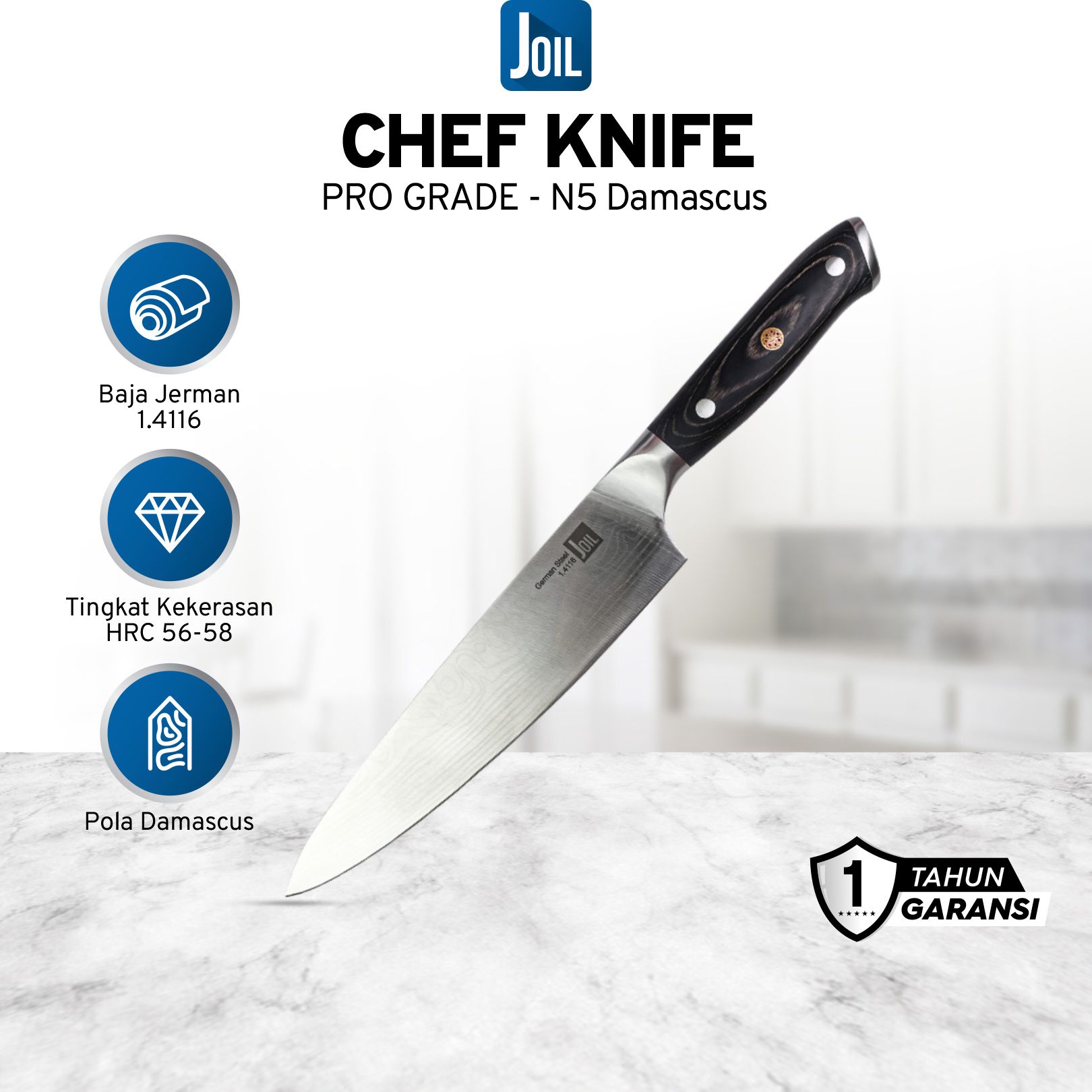 Turun 33%: Joil Pisau Dapur Chef Knife
