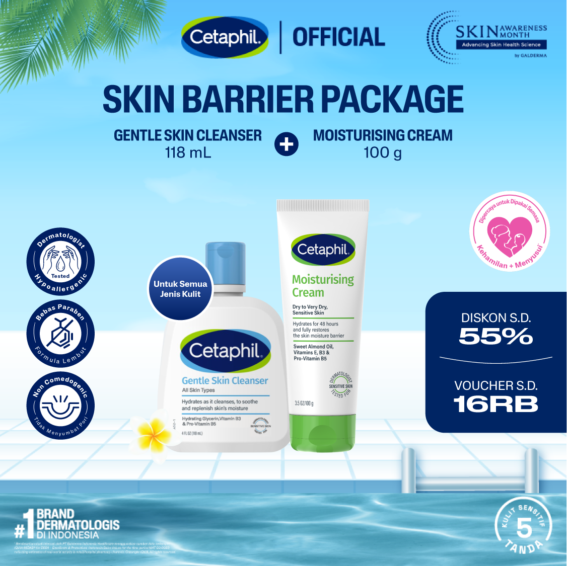 Harga Baru Turun: Cetaphil Gentle Skin