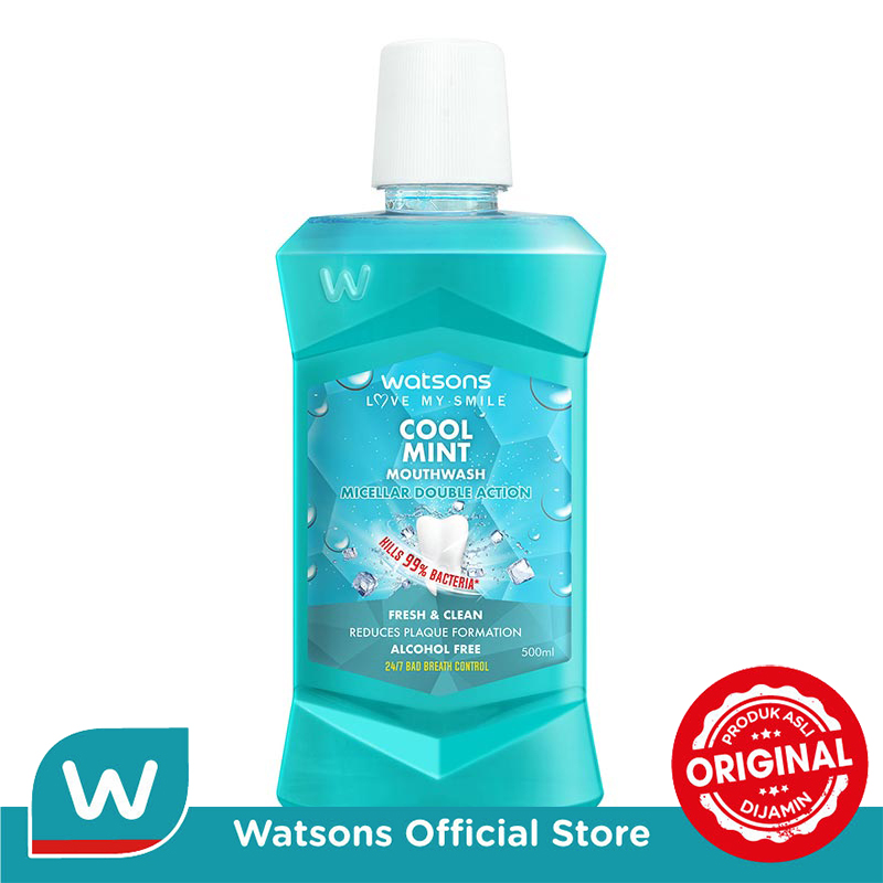 Turun 27%: Watsons Cool Mint Mouthwash