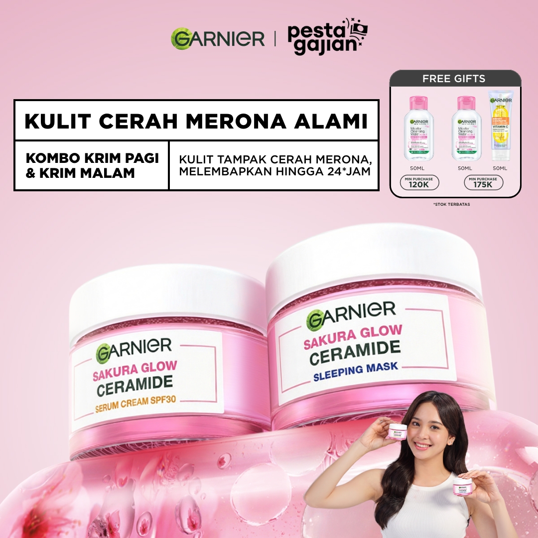 Turun 22%: Garnier Sakura Glow Perfect