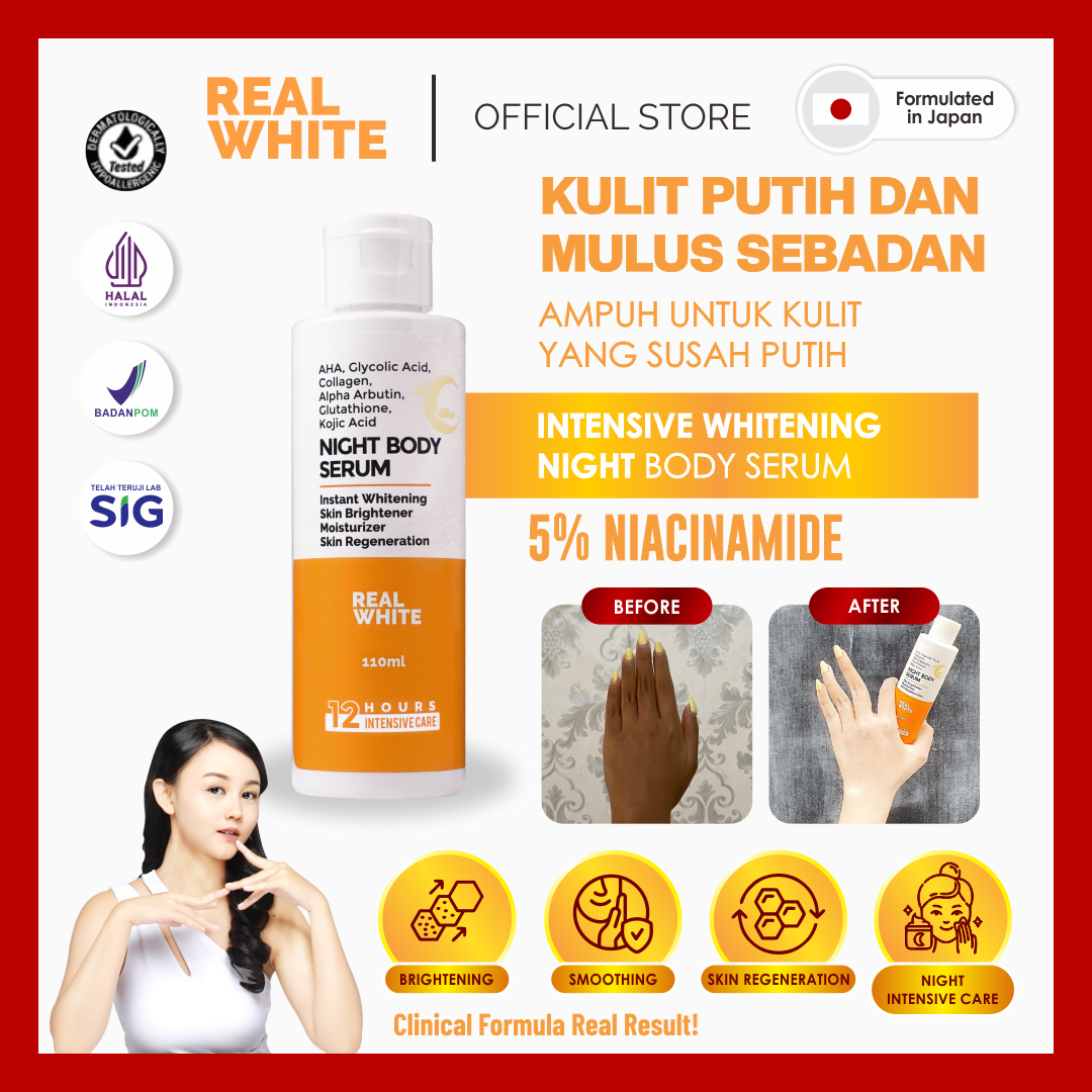 Turun 39%: REAL WHITE Night Intensive