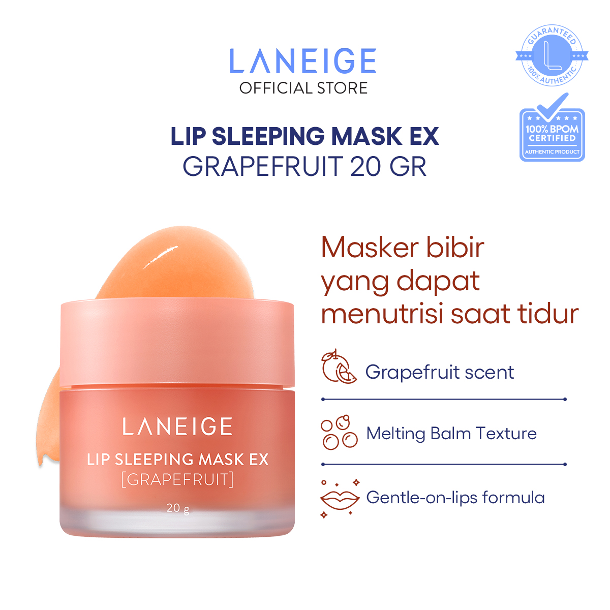 Turun 21%: LANEIGE Lip Sleeping Mask