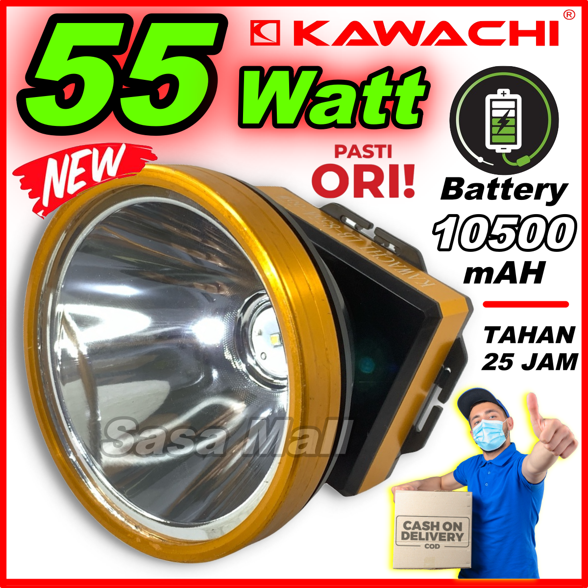 Turun 26%: Senter Kepala 55 Watt Kawachi