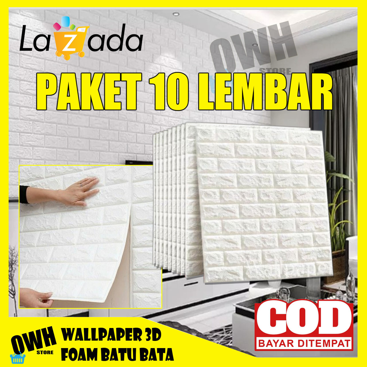 Turun 32%: Paket Wallpaper Dinding 3D