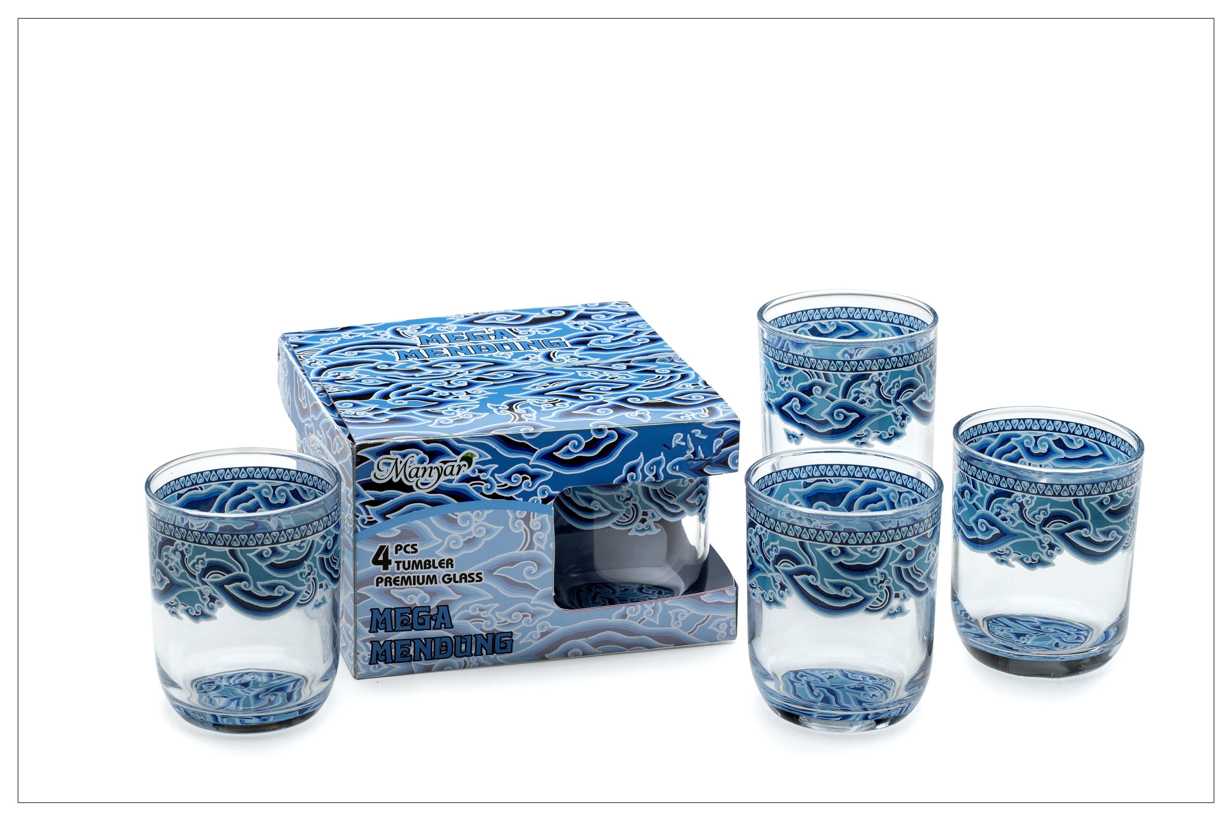 Turun 30%: Briliant 4pcs Glass Set Batik
