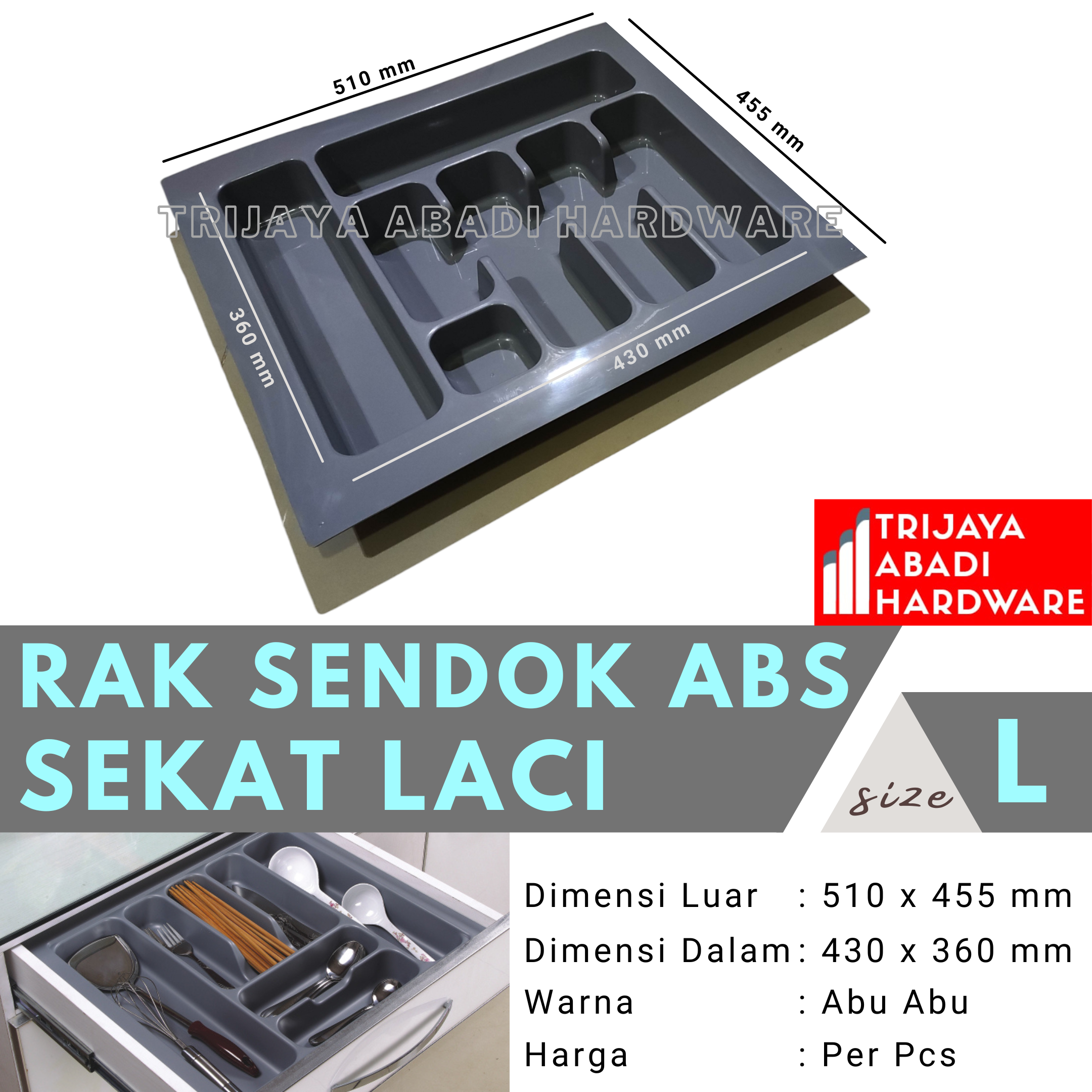 Turun 33%: Rak Sendok ABS C Sekat