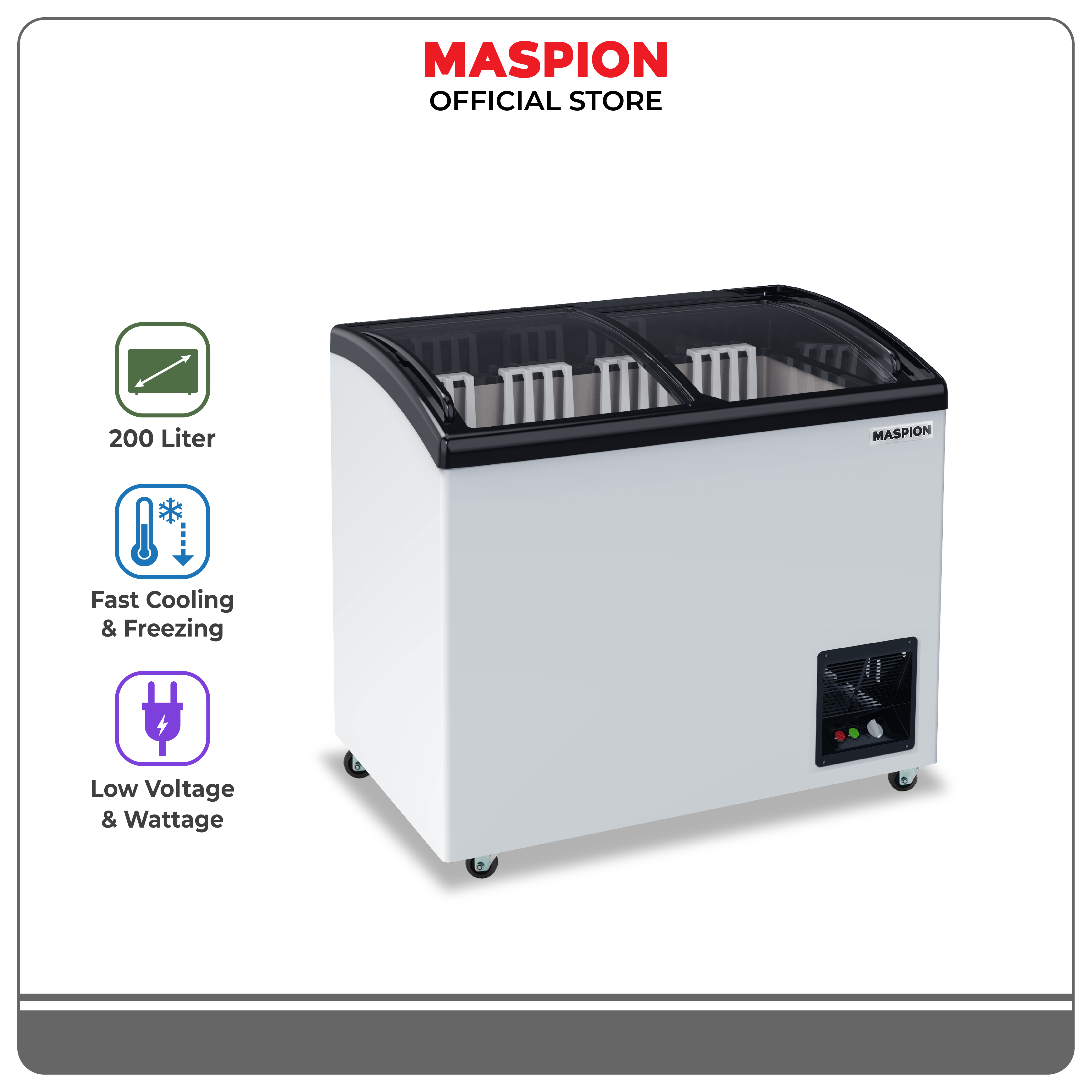Turun 27%: Maspion Freezer 200 Liter