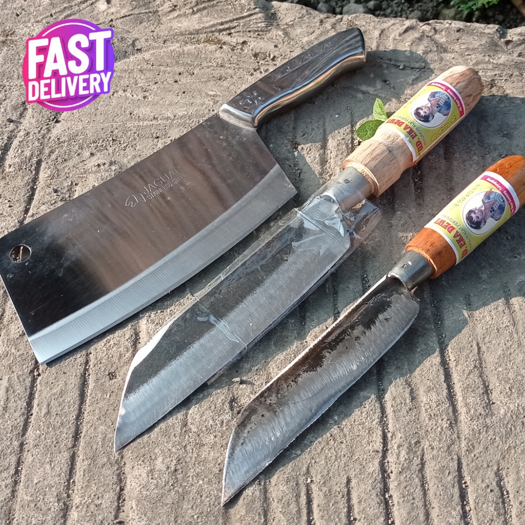 Turun 28%: paket pisau daging 3 set
