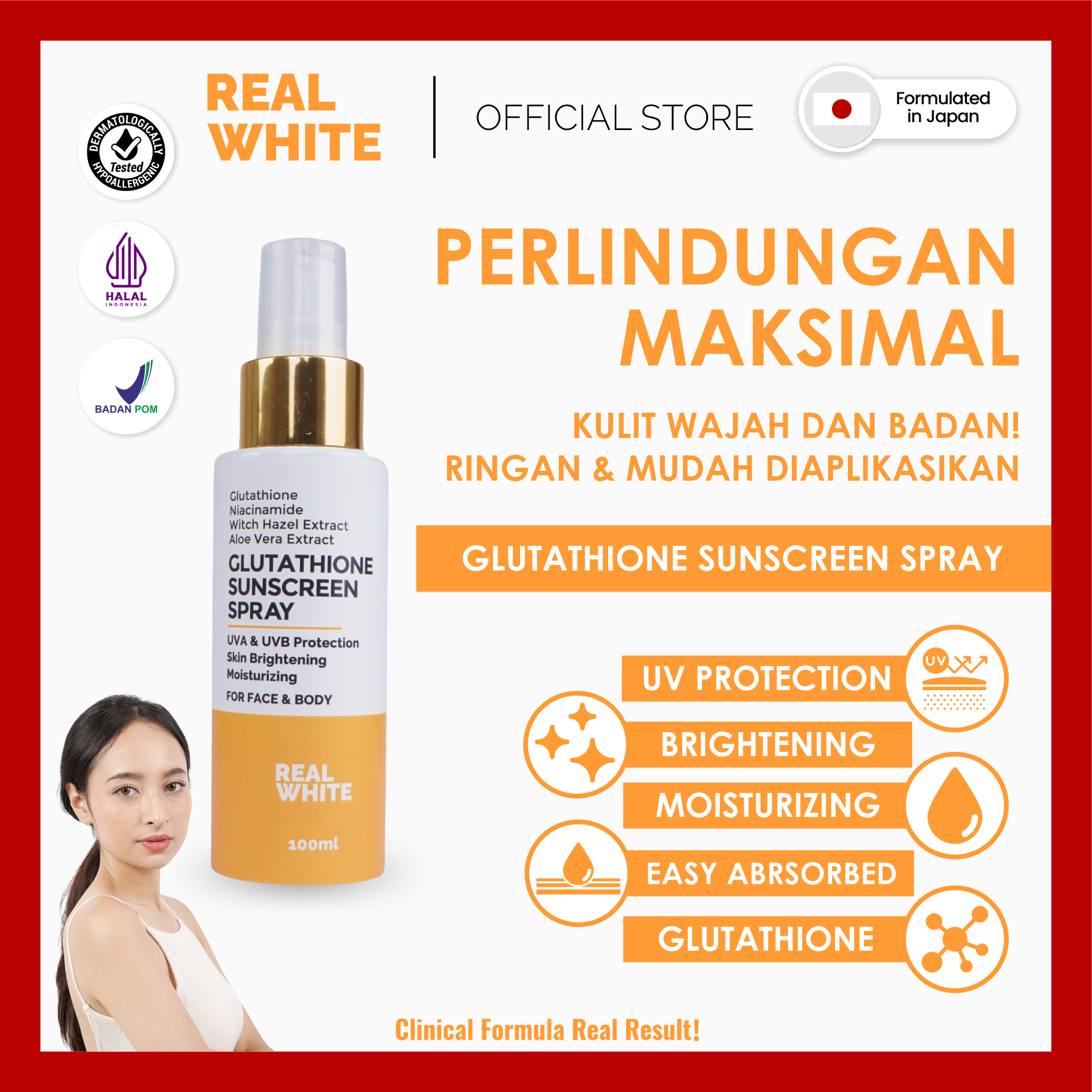 Turun 39%: REAL WHITE Glutathione
