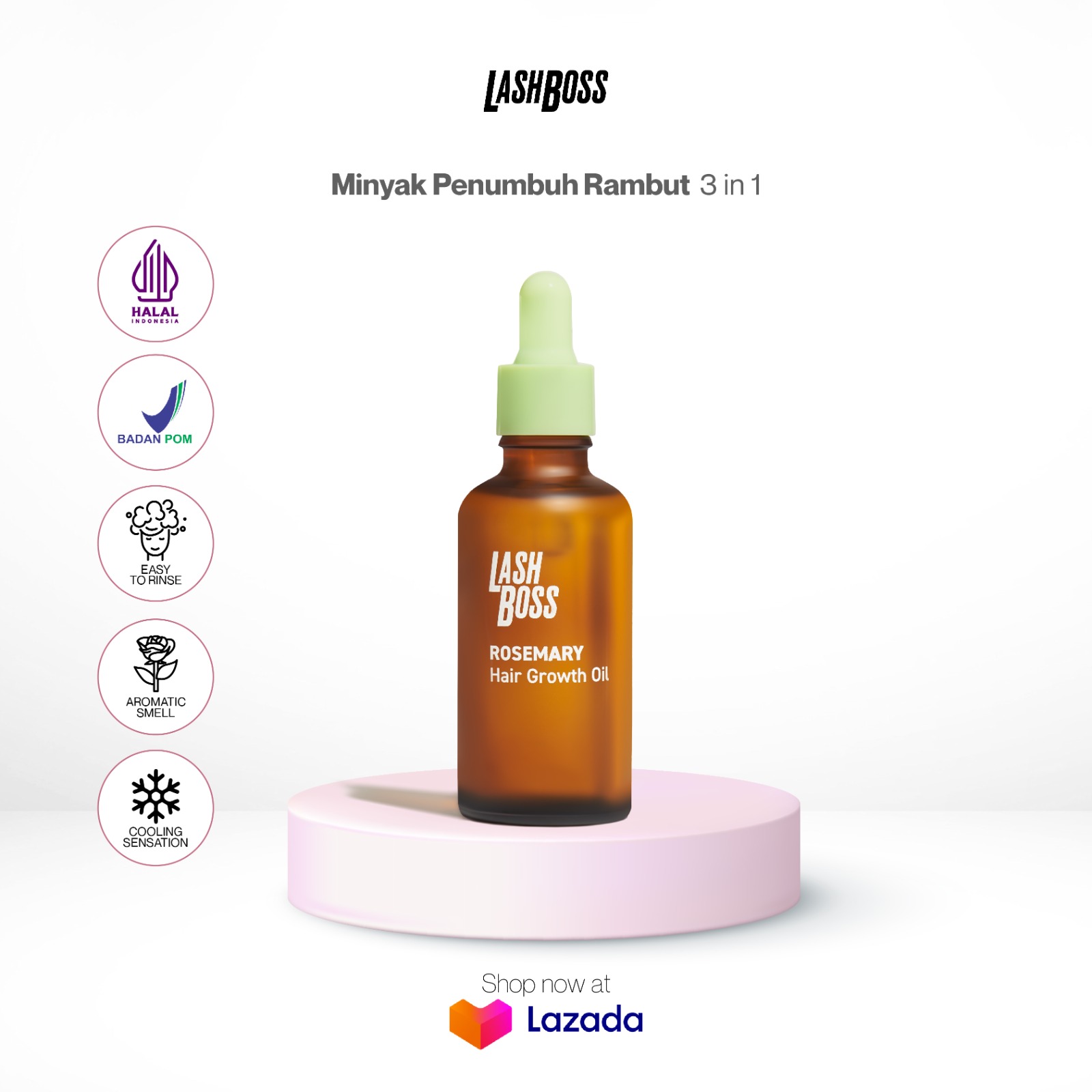 Turun 35%: LashBoss Rosemary Hair Growth