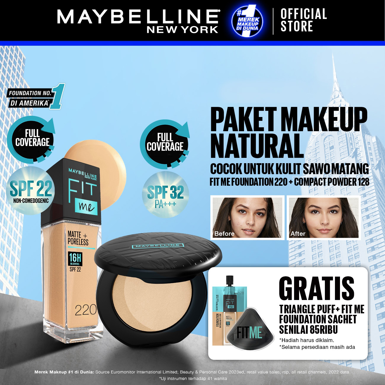 Turun 33%: MAYBELLINE OFFICIAL Paket