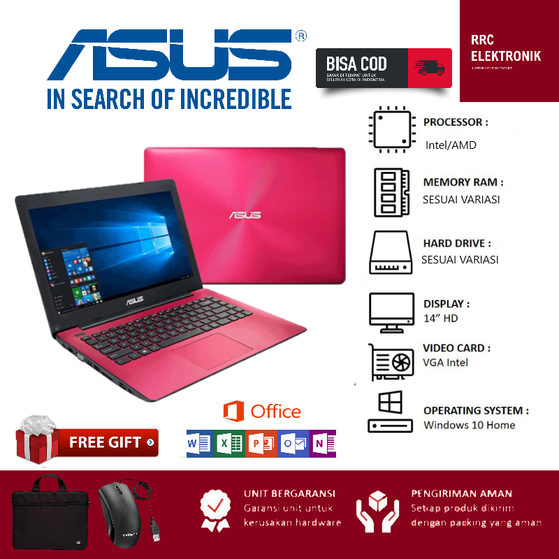 Turun 29%: LAPTOP ASUS 14 INCH INTEL