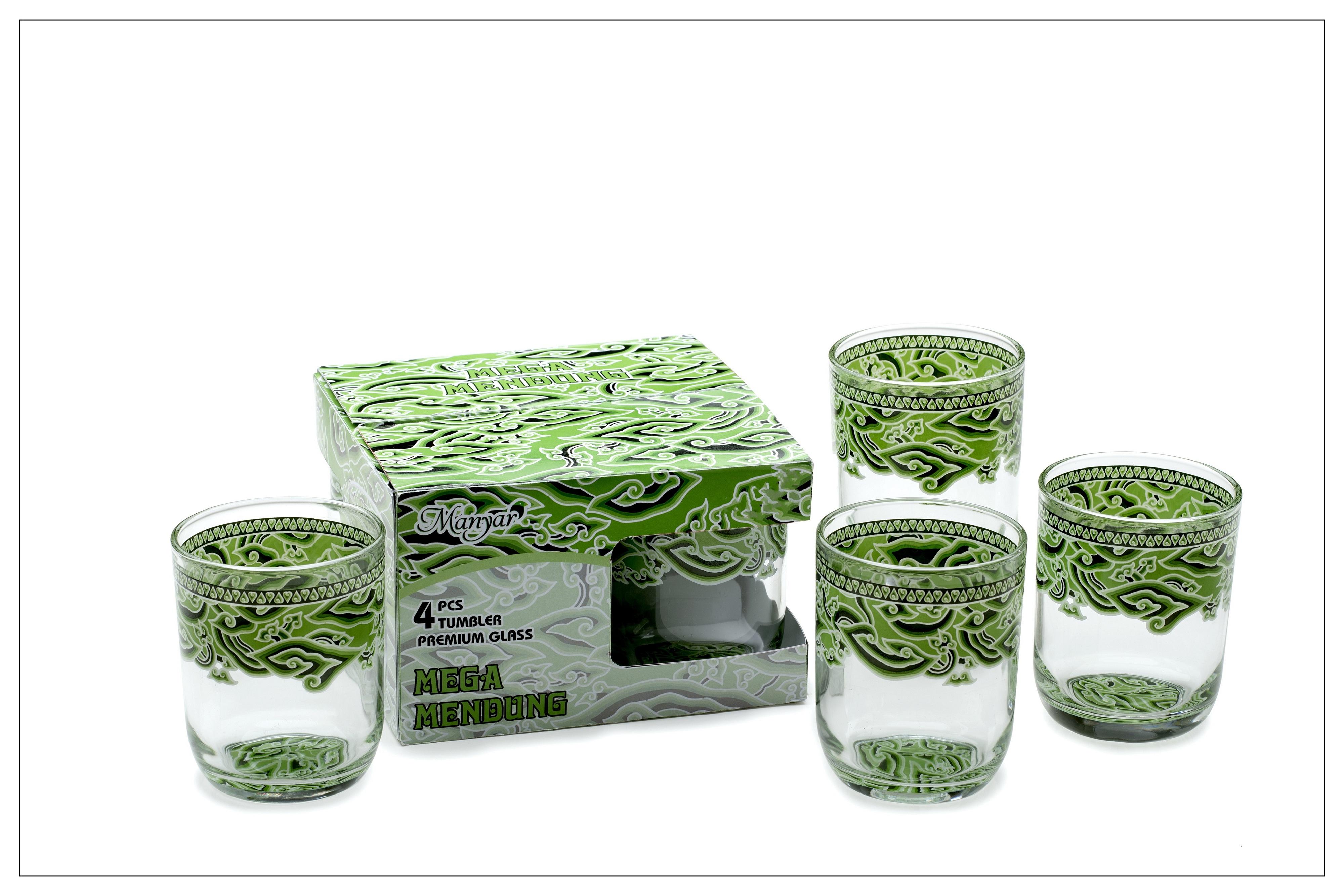 Turun 30%: Briliant 4pcs Glass Set Batik