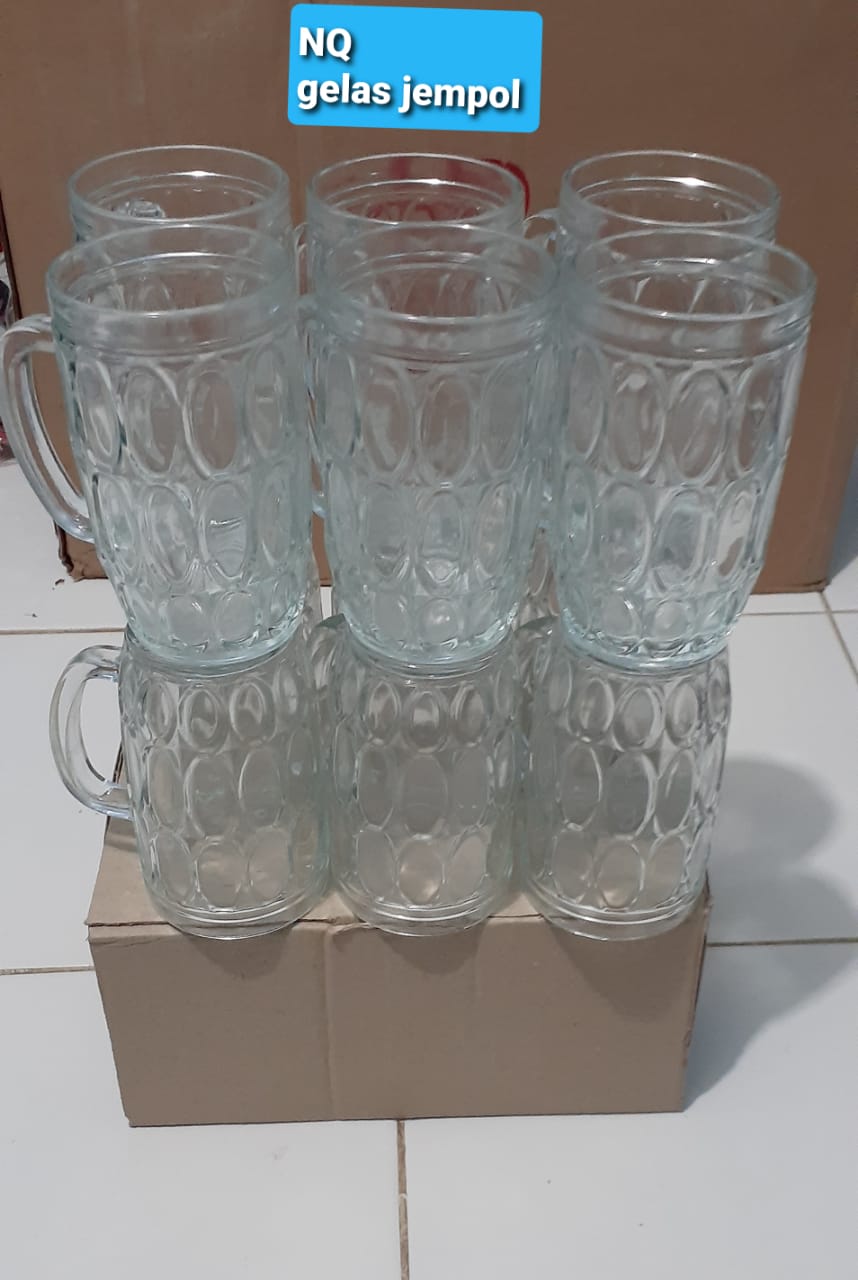 Turun 38%: 1 Lusin /6pcs Gelas Beling