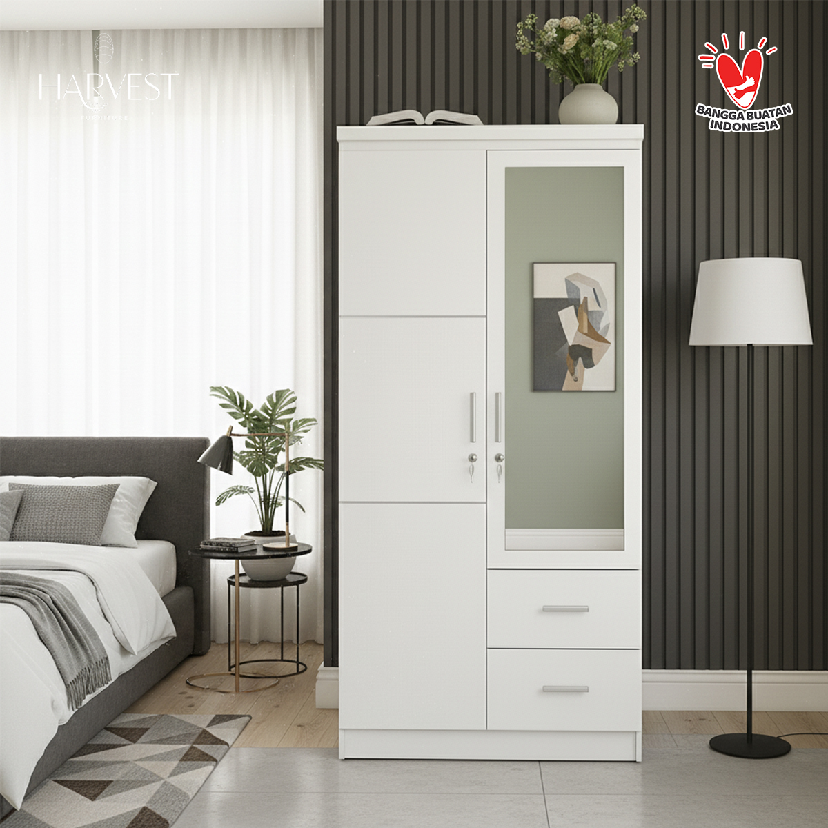 Turun 28%: Lemari 2 Pintu Minimalis