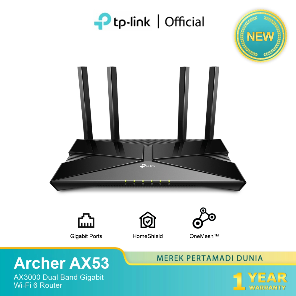 Turun 26%: TP-Link Archer AX53 AX3000