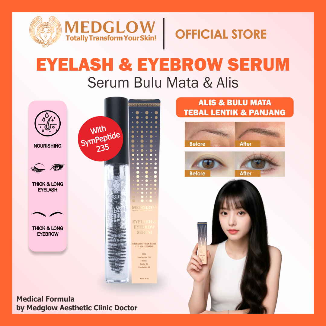 Turun 35%: MEDGLOW EYELASH & EYEBROW