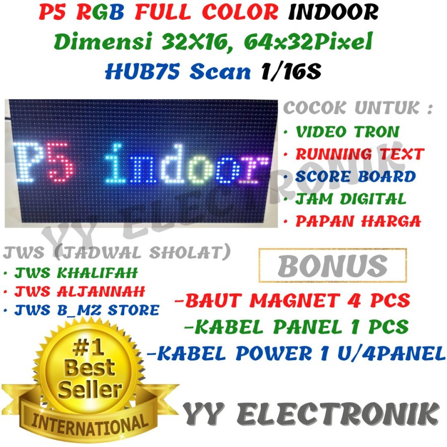 Turun 28%: Panel Module Led P5 RGB/Full