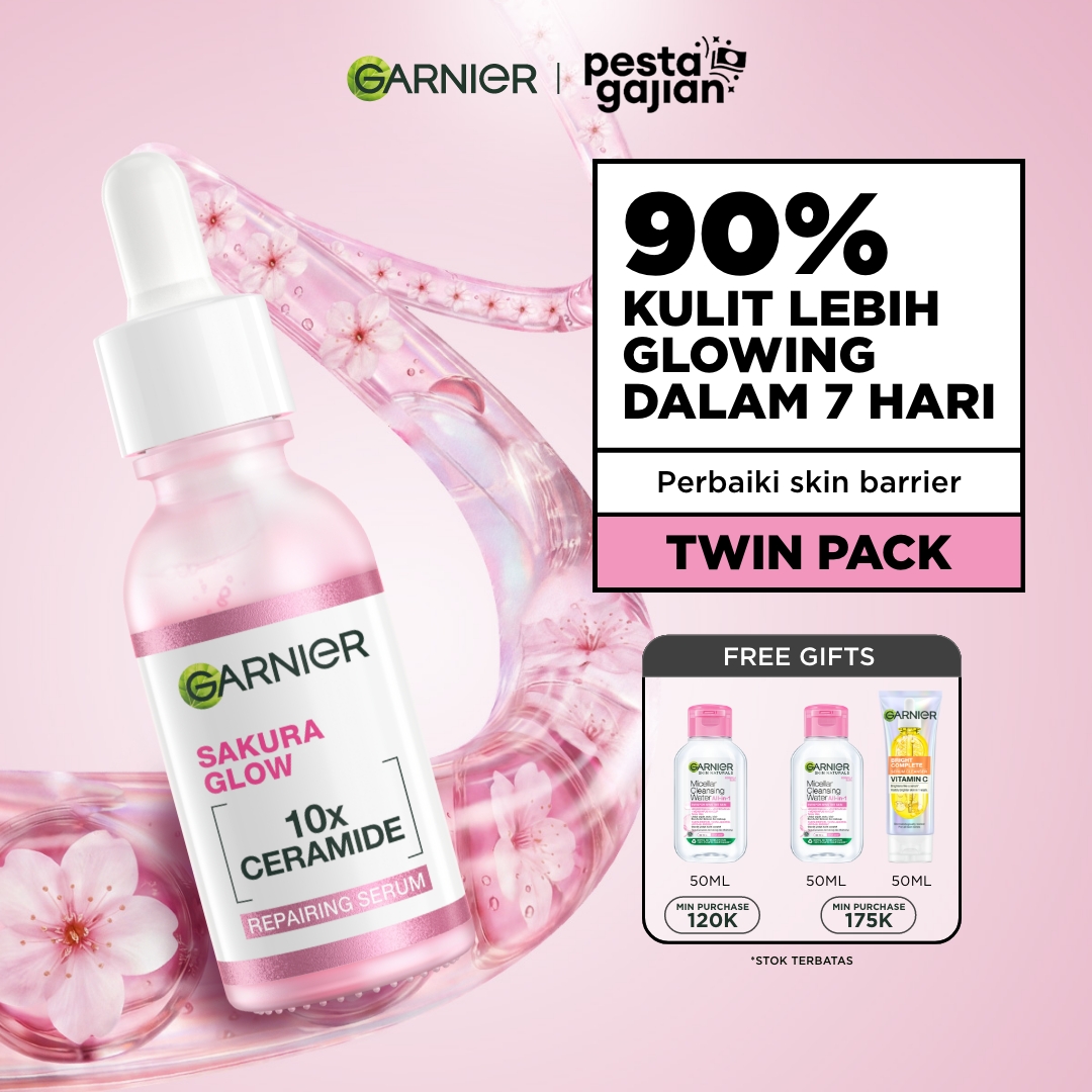 Turun 26%: Garnier Sakura Glow Hyaluron