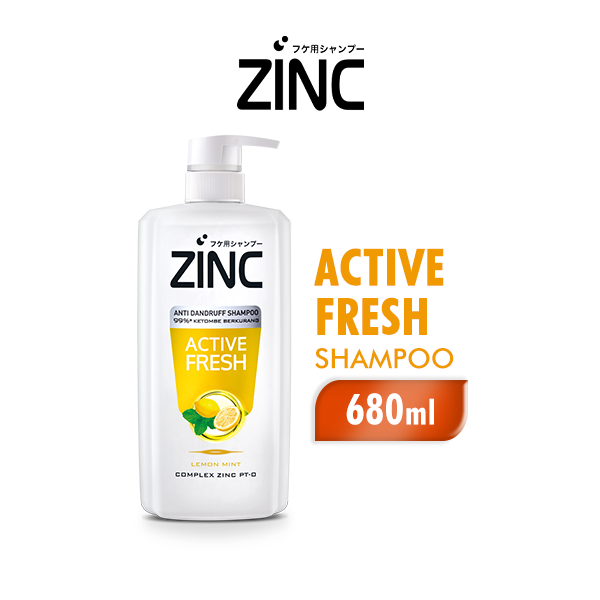 Turun 37%: Zinc Shampoo Active Fresh