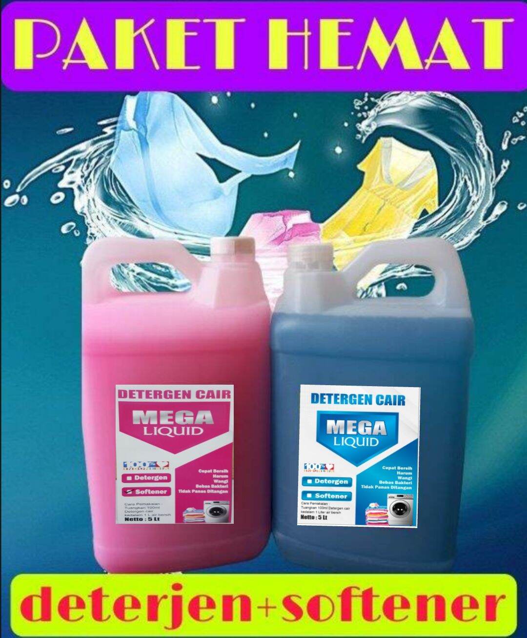 Turun 29%: 1 paket deterjen cair blue