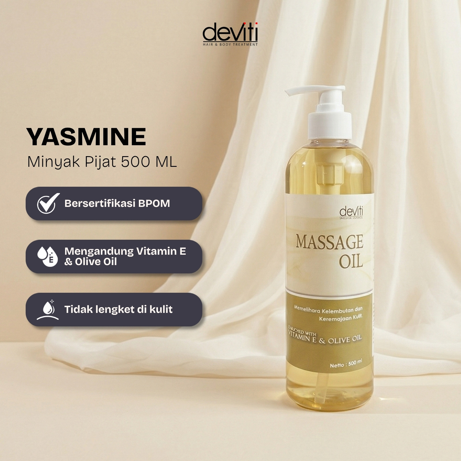 Turun 27%: deviti Massage Oil Minyak