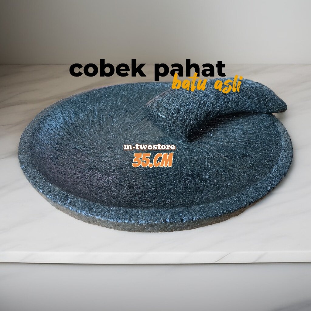 Turun 31%: Cobek pahat 35.cm Cobek besar
