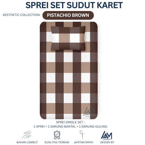 Turun 37%: Sprei Single Sudut Karet