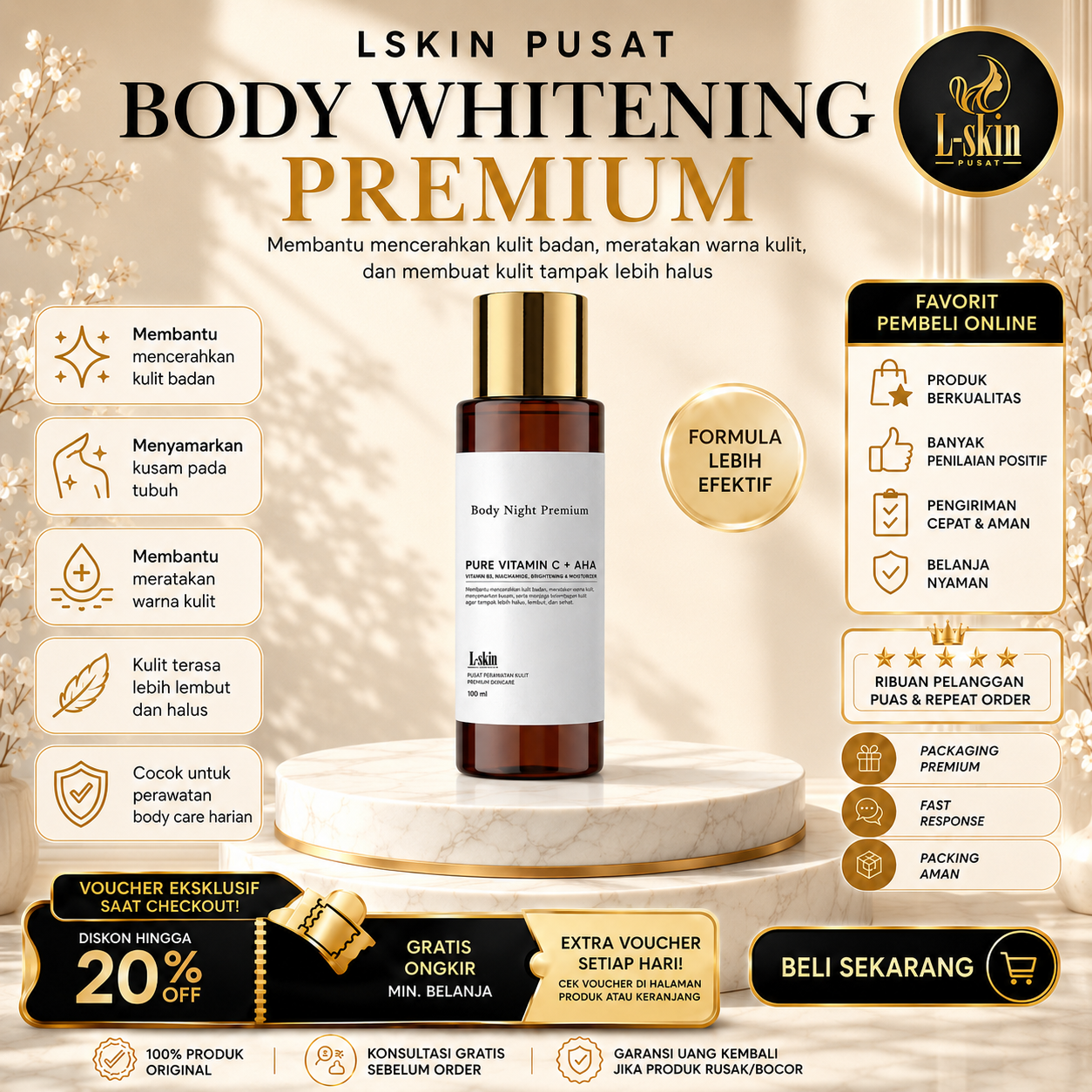 Turun 55%: Lskin / L-Skin Body Night