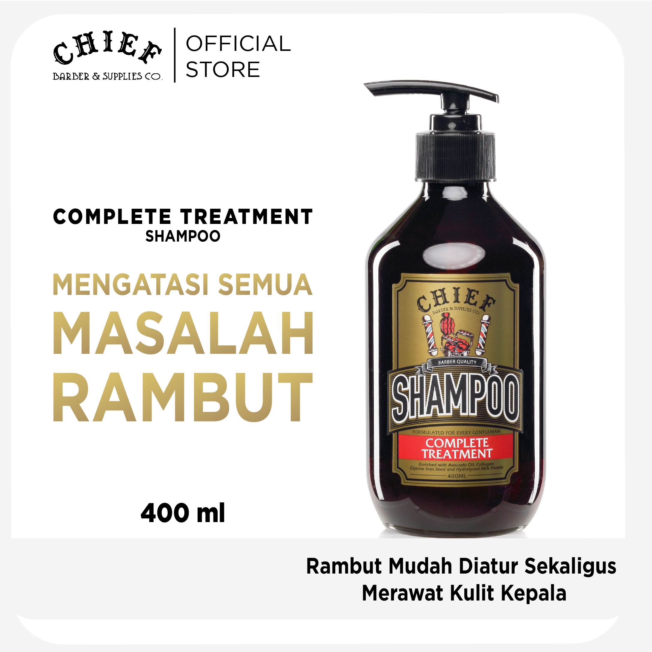 Harga Baru Turun: CHIEF Shampoo Complete
