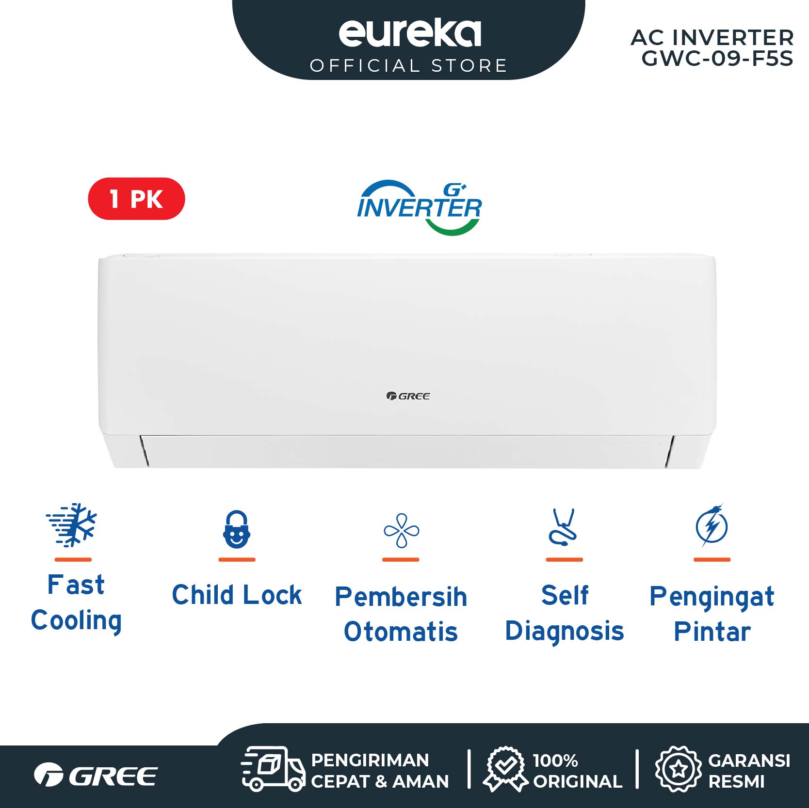 Harga Baru Turun: GREE AC Inverter F5S
