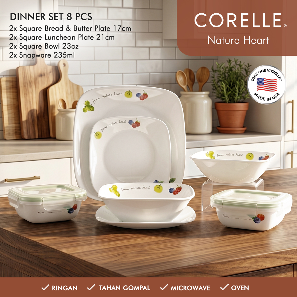 Harga Baru Turun: CORELLE Nature Heart 8