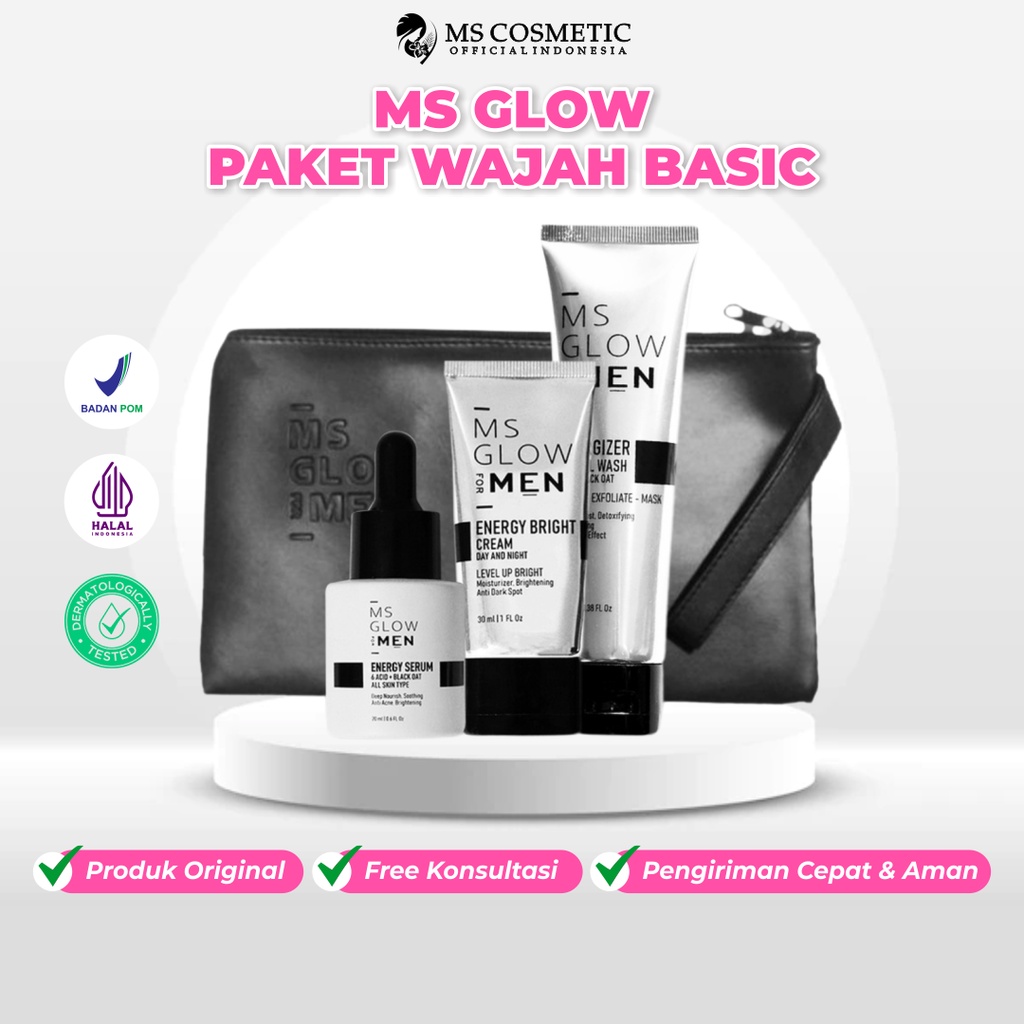 Turun 26%: Ms GLow For Men Paket