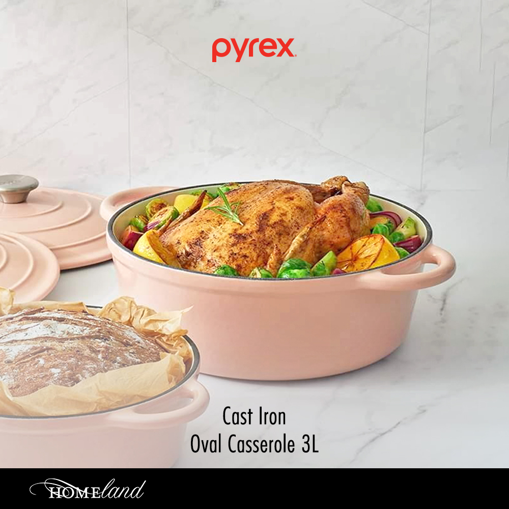 Harga Baru Turun: PYREX Oval Cast Iron