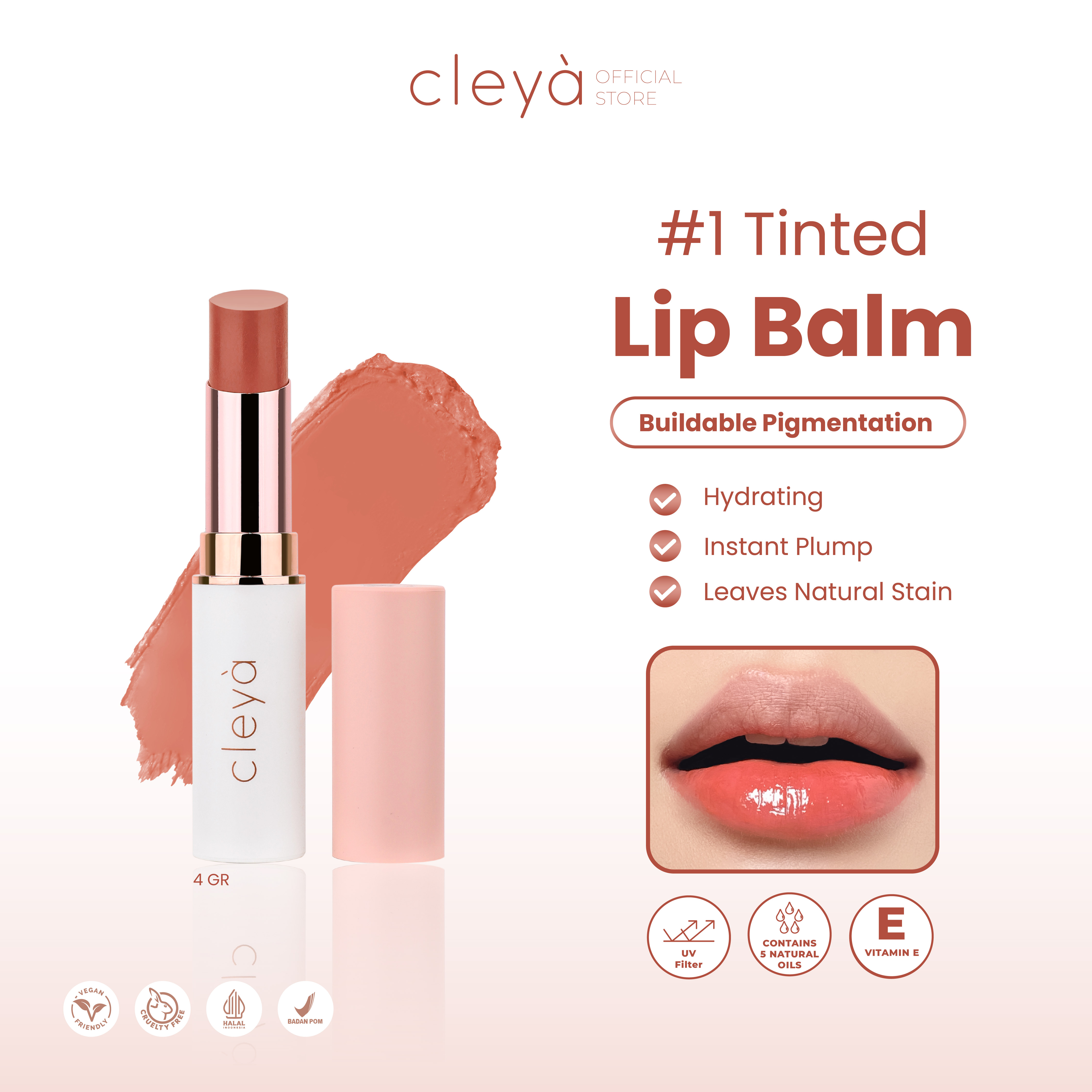 Turun 50%: Cleyà Tinted Lip Serum