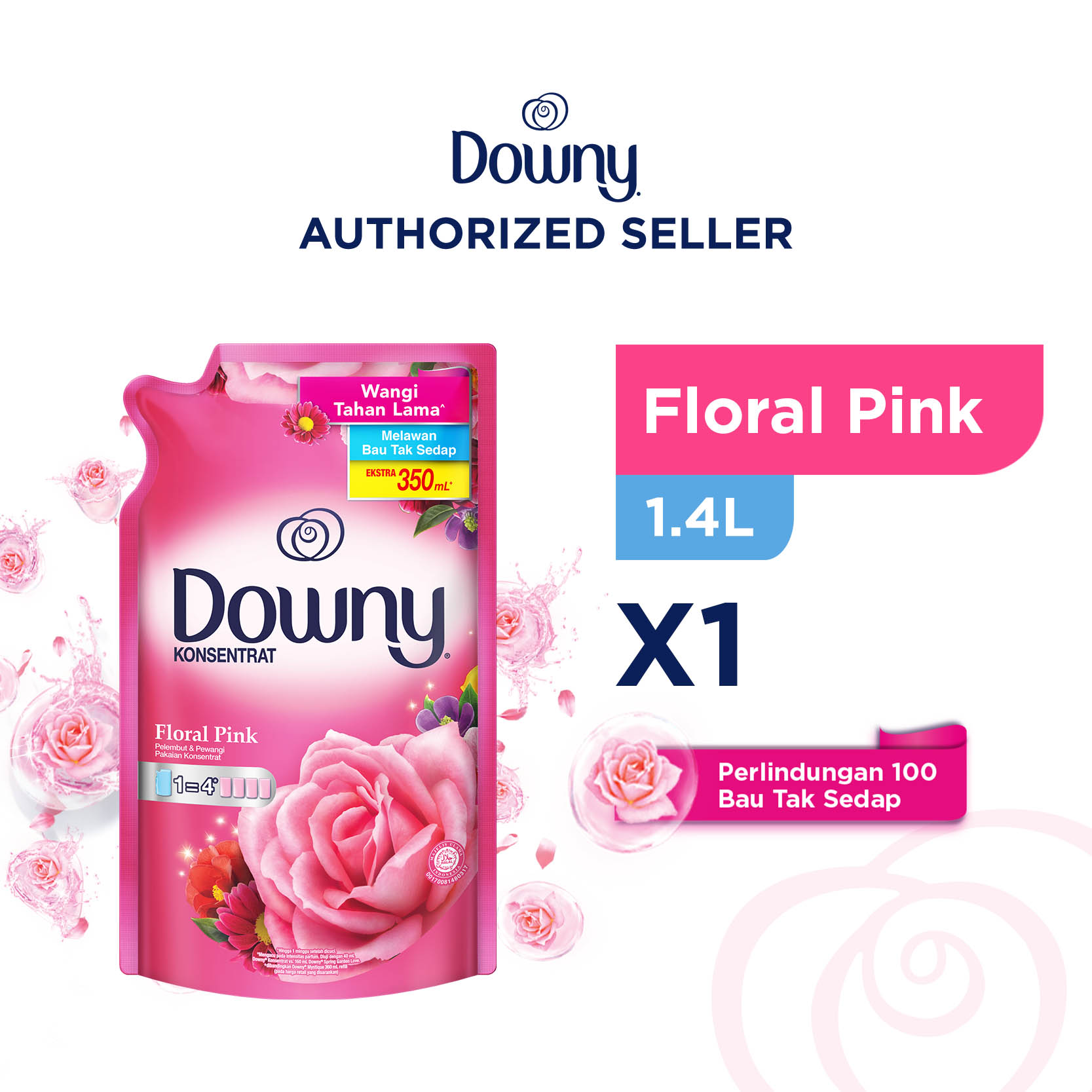Harga Baru Turun: Downy Floral Pink 1.4L