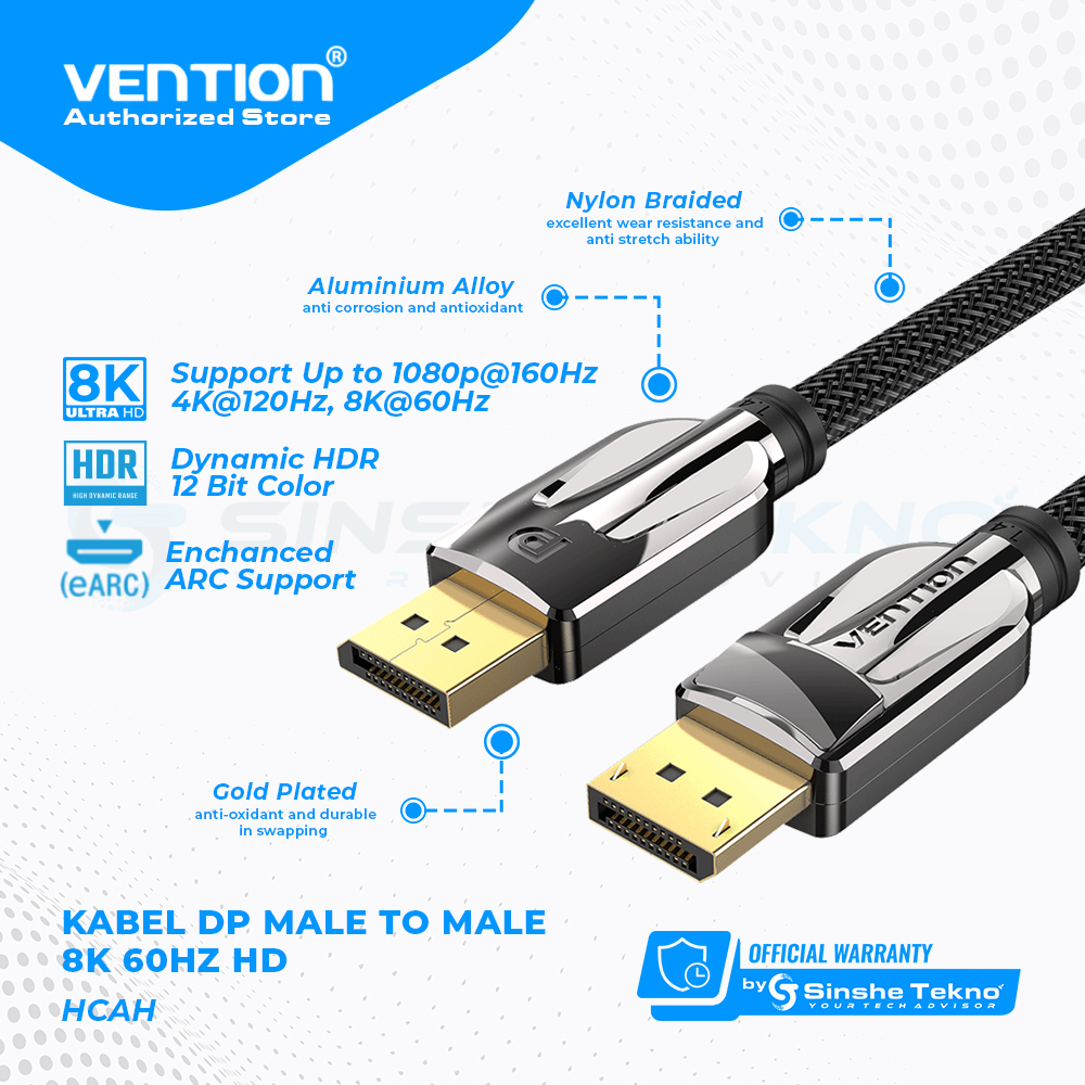 Harga Baru Turun: Vention Kabel DP