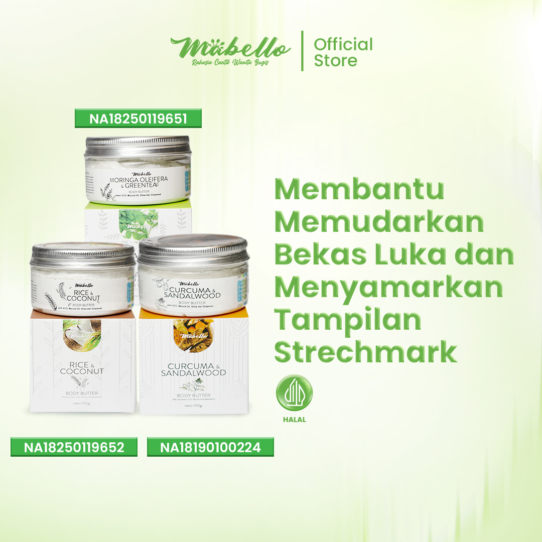 Turun 30%: Mabello Bodybutter/Kulit