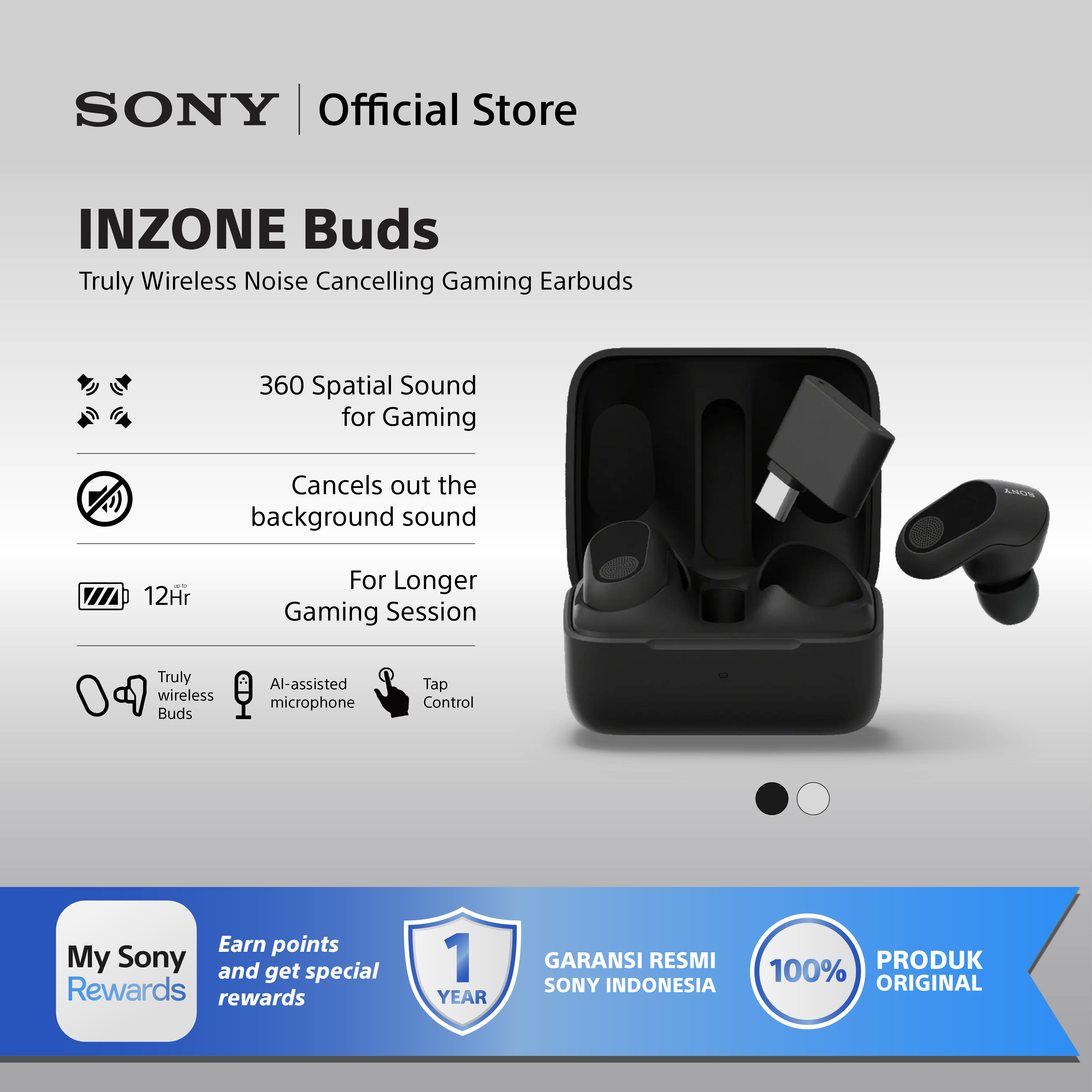 Turun 22%: SONY INZONE Buds Gaming Truly