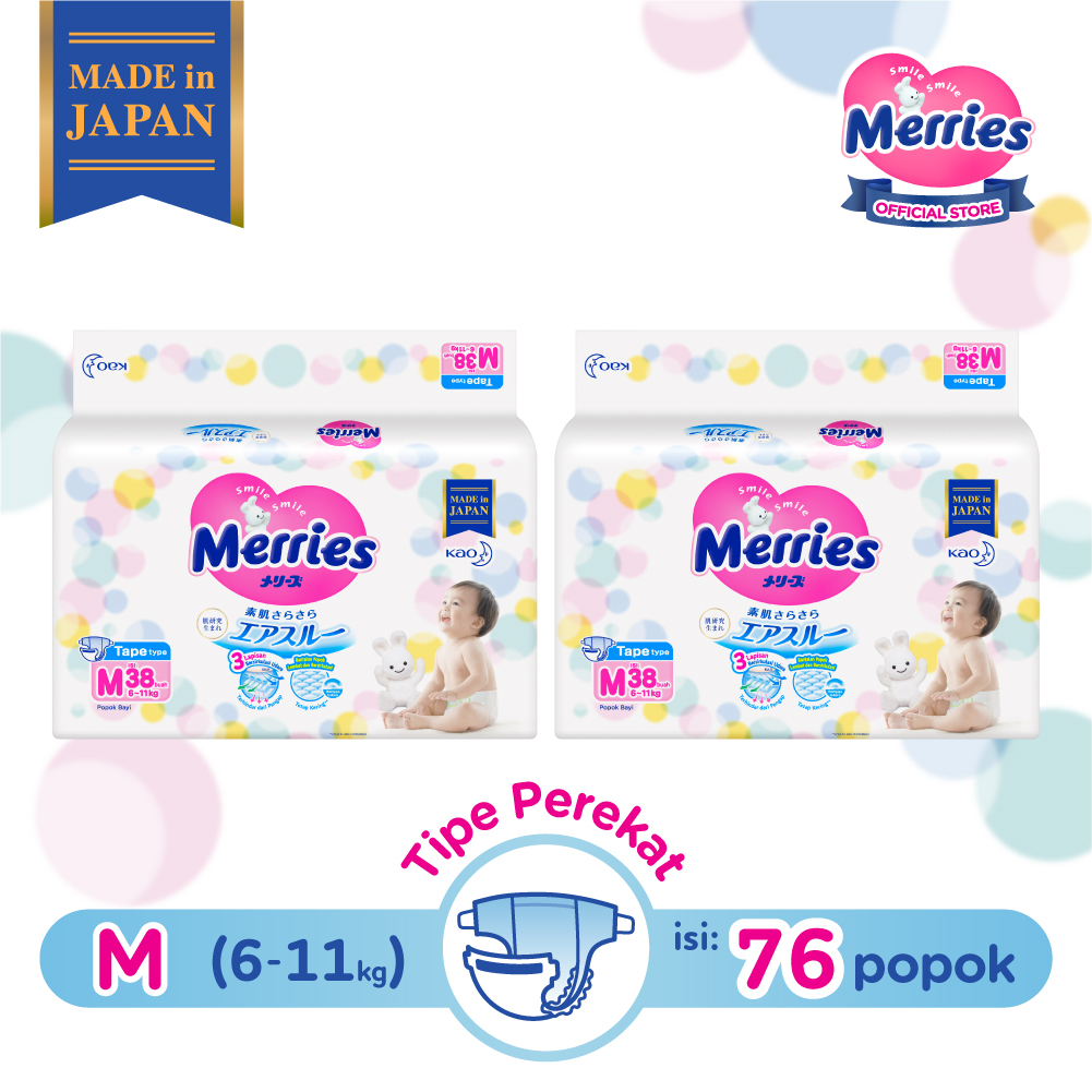 Harga Baru Turun: Merries Premium Popok Perlengkapan Bayi (6-11kg)