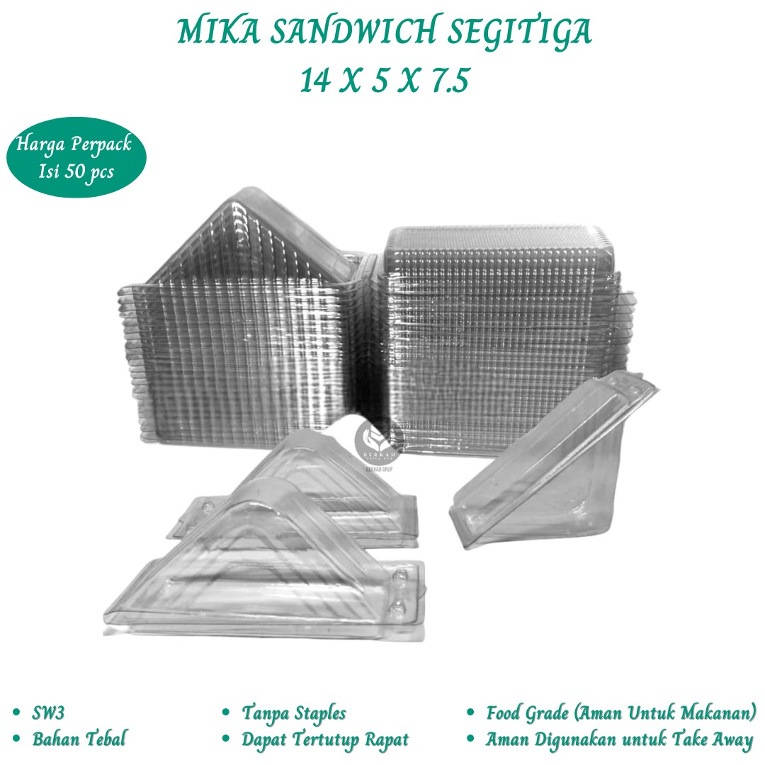 Harga Baru Turun: Mika Sandwich Tray Sandwich Mika (Isi 50 Pcs / SW3)